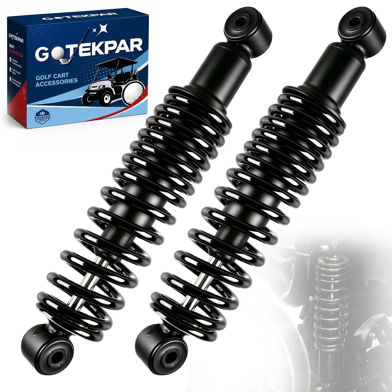 GOTEKPAR Yamaha Golf Cart Rear Shocks with Coil Springs