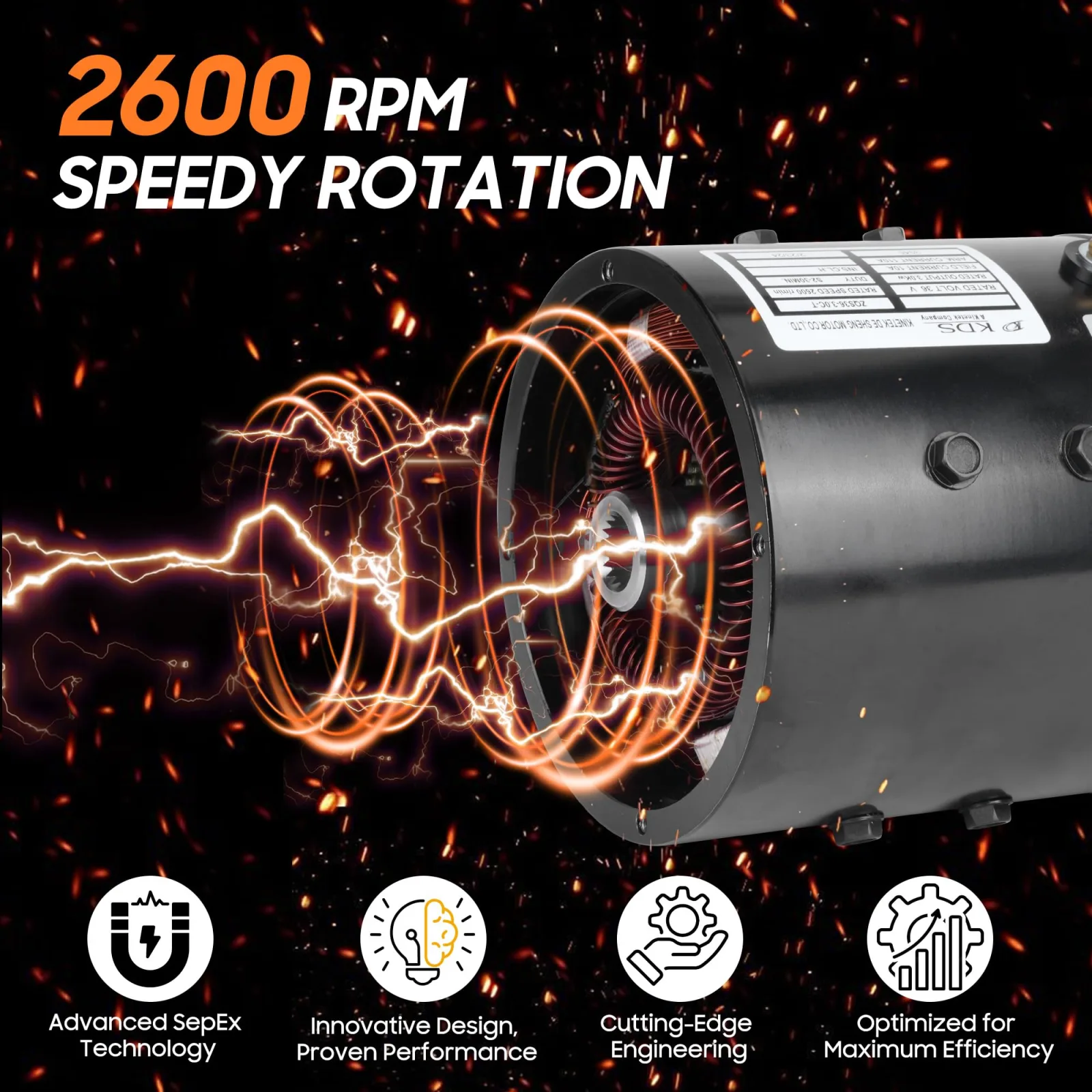 10L0L 36V SepEx Motor for E-Z-GO TXT PDS image 4