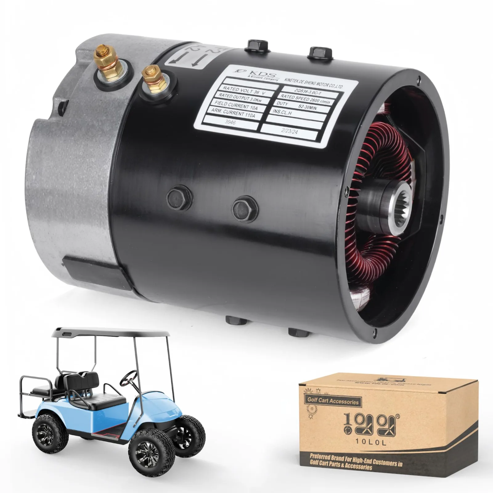 10L0L 36V SepEx Motor for E-Z-GO TXT PDS