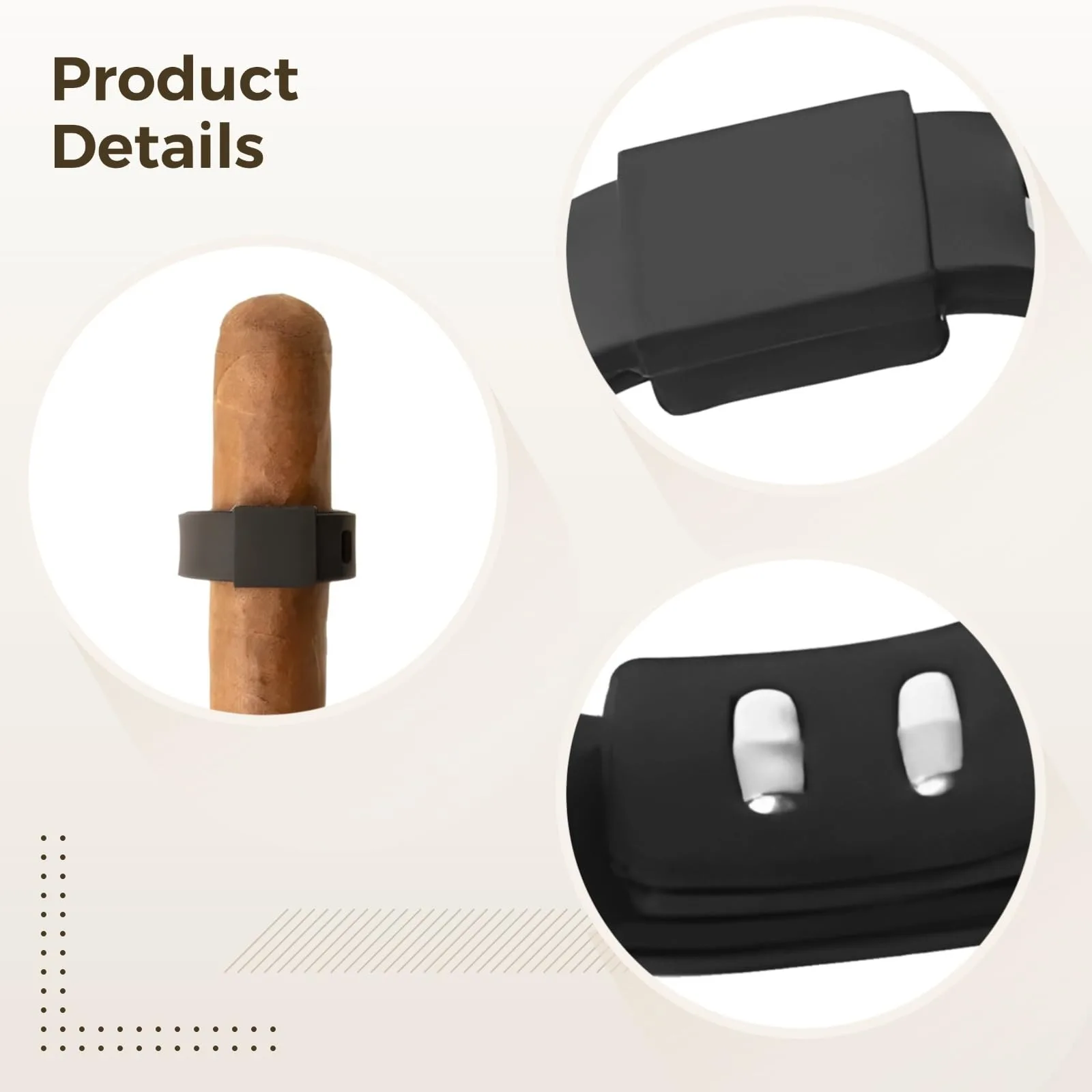 wkao Magnetic Adjustable Cigar Holder Set for Golf Carts image 2