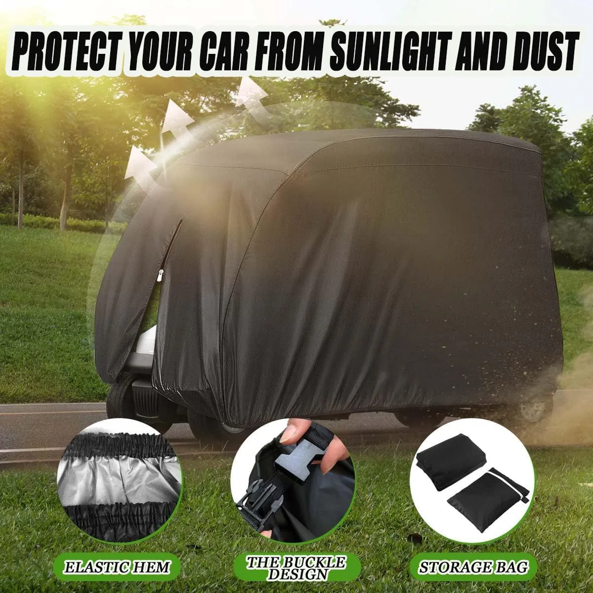 XDGDHSH Golf Cart Cover for Advanced EV Advent 2 Passenger image 4