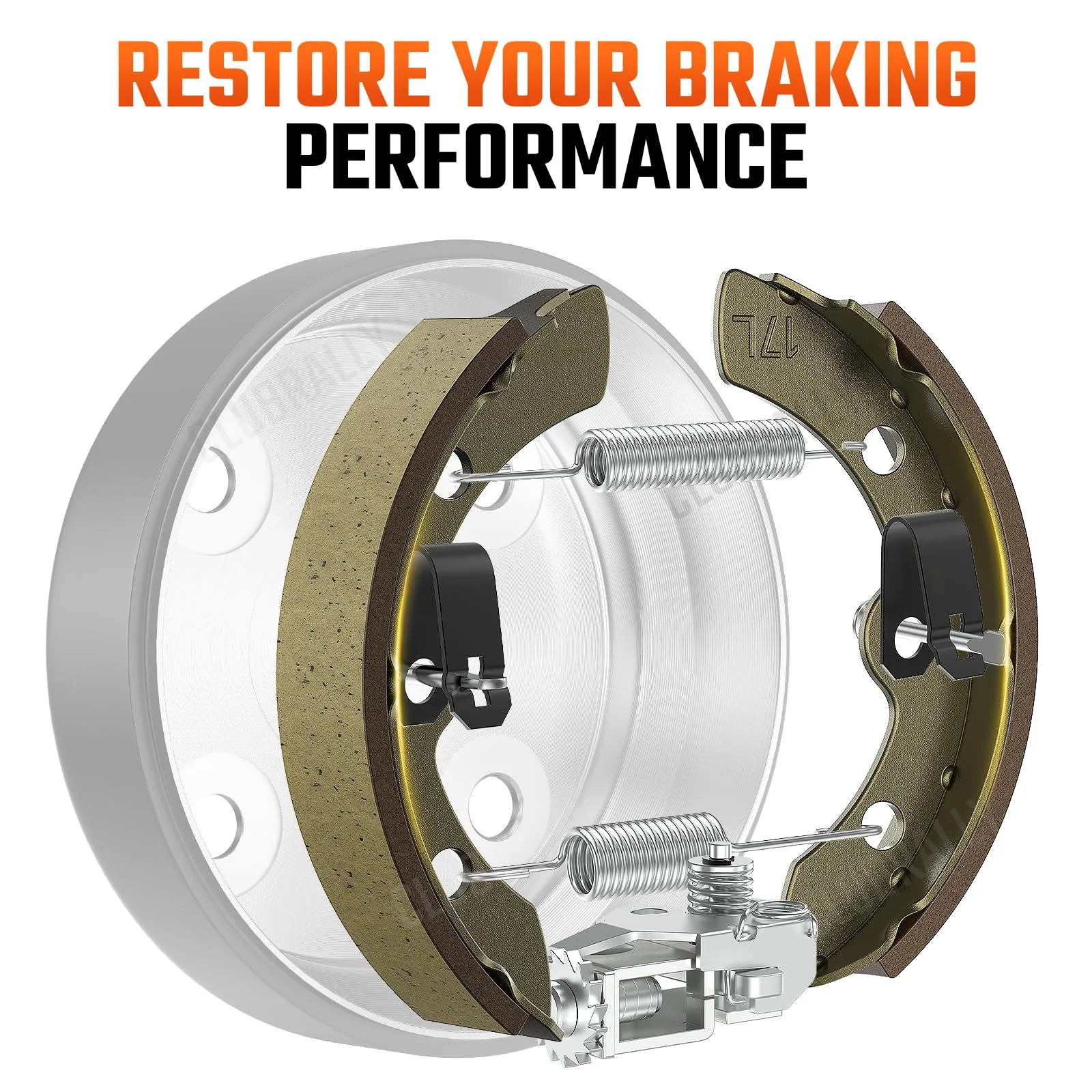 CLUBRALLY Rear Brake Shoe Kit for Club Car DS & Precedent image 2