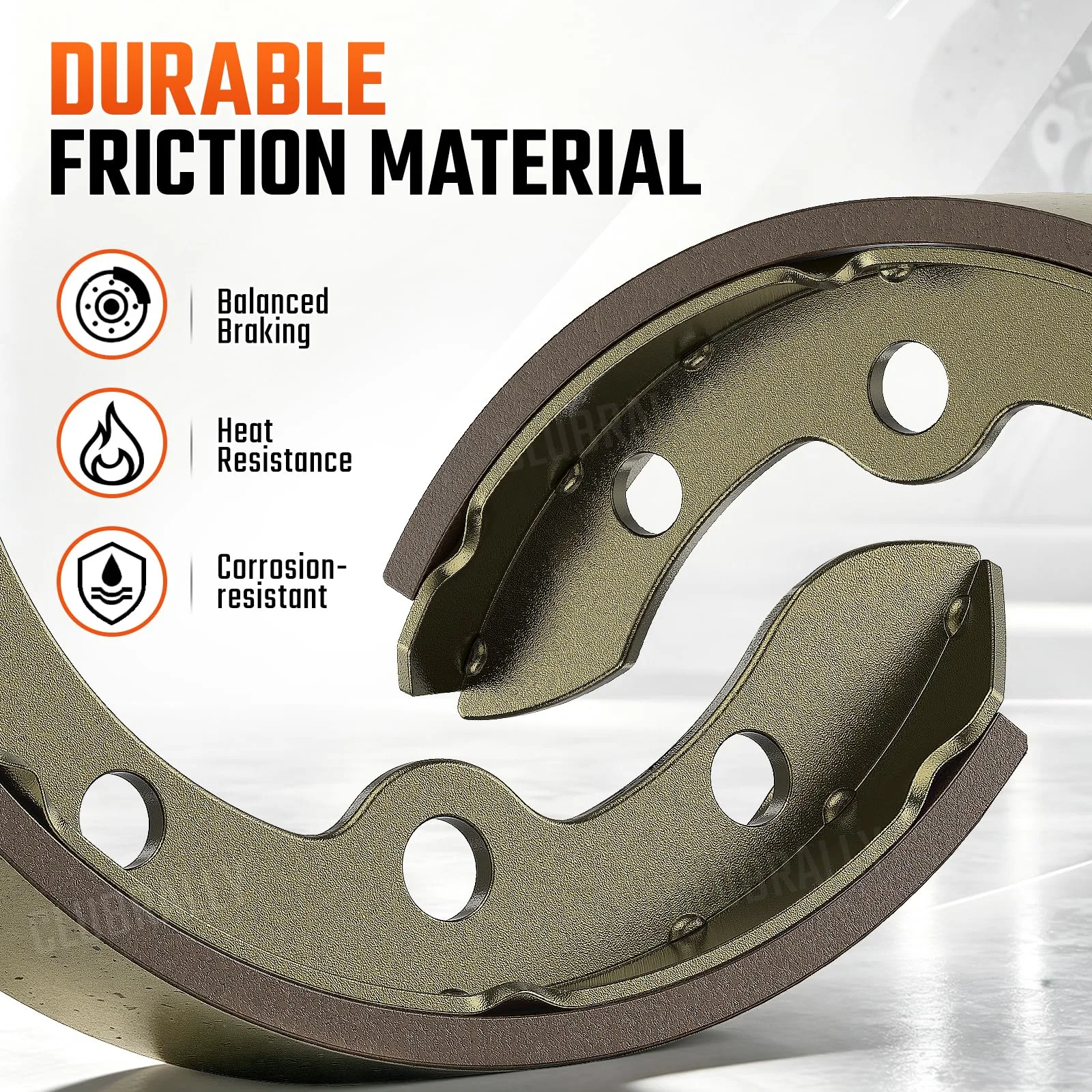CLUBRALLY Rear Brake Shoe Kit for Club Car DS & Precedent image 3