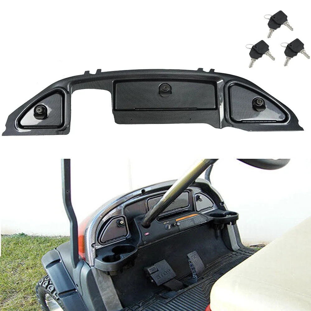 Carbon Fiber Dash with Locking Doors for Club Car Precedent