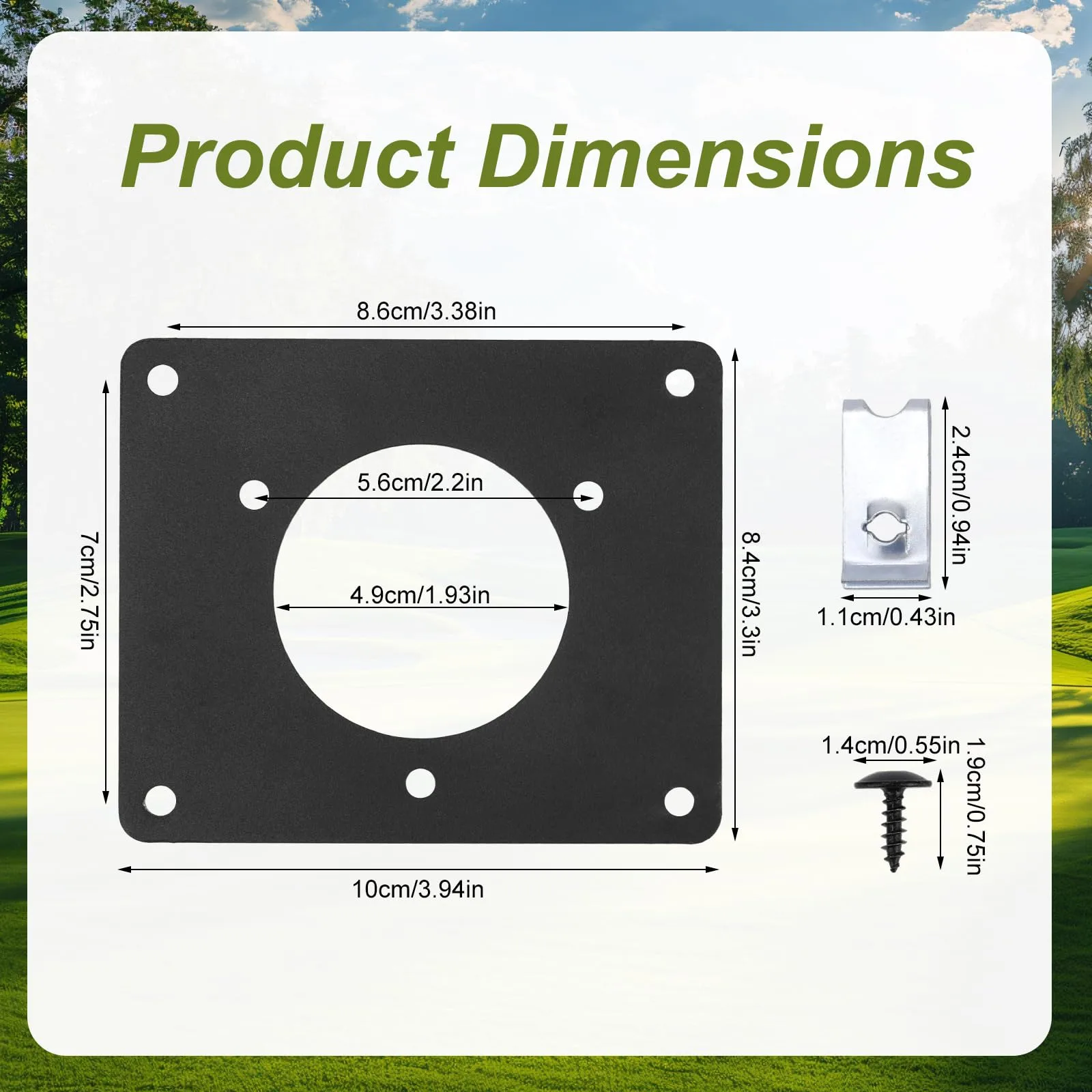 Penitue Charging Port Adapter Plate for E-Z-GO TXT 36V image 2