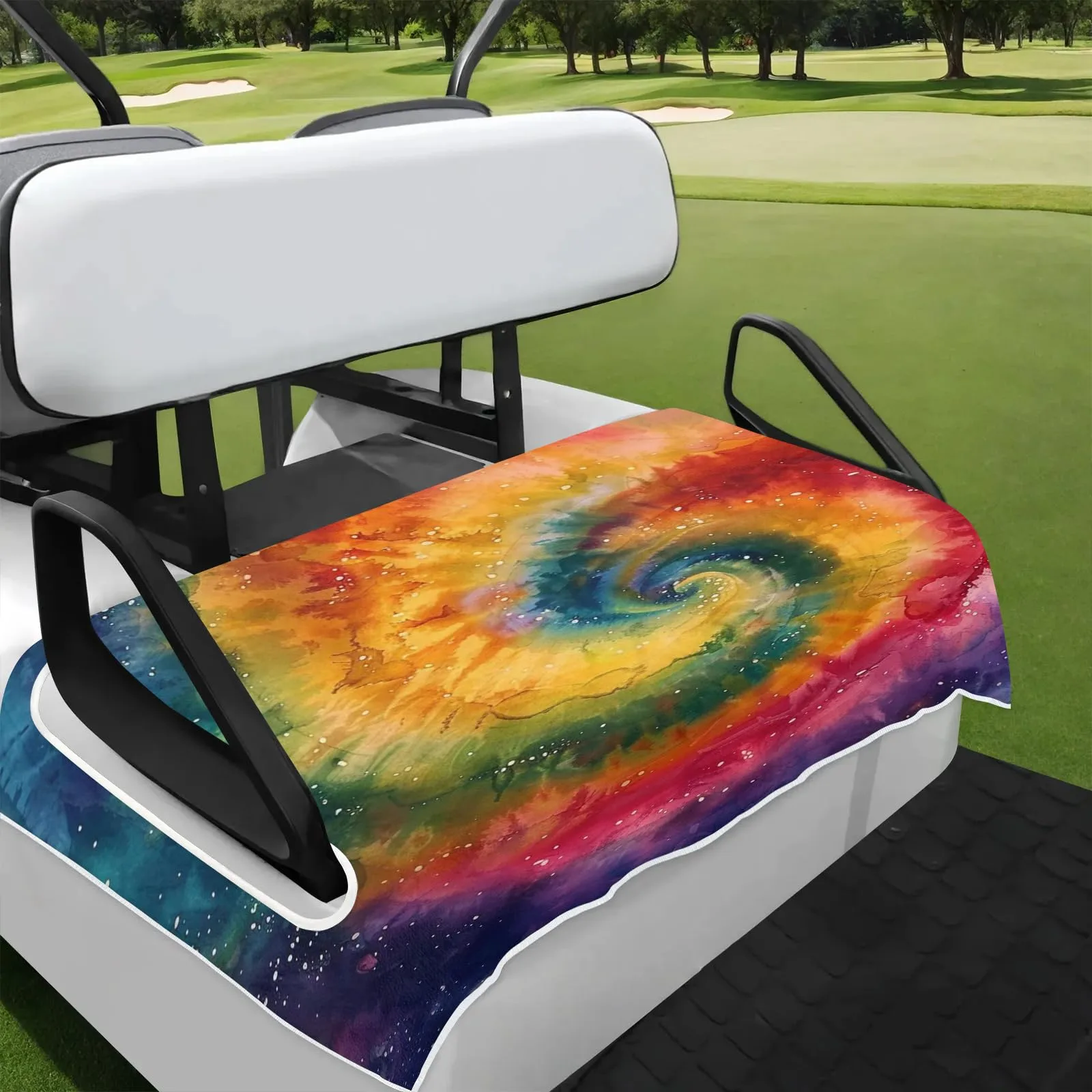 Tiveruda Tie-Dye Golf Cart Seat Cover, 51 x 31 in