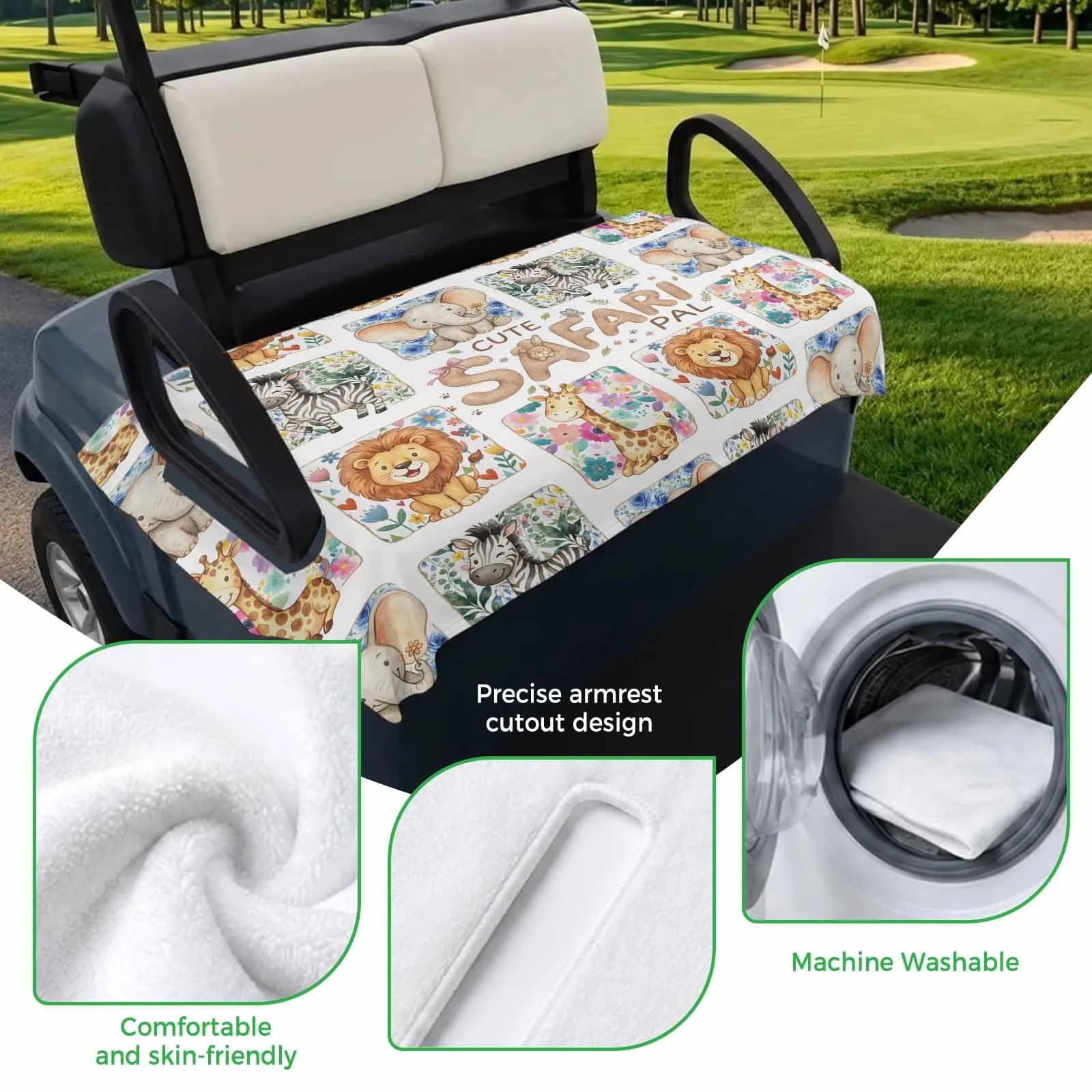 Trosturdspn Golf Cart Seat Cover Blanket, 51 x 31 in image 3