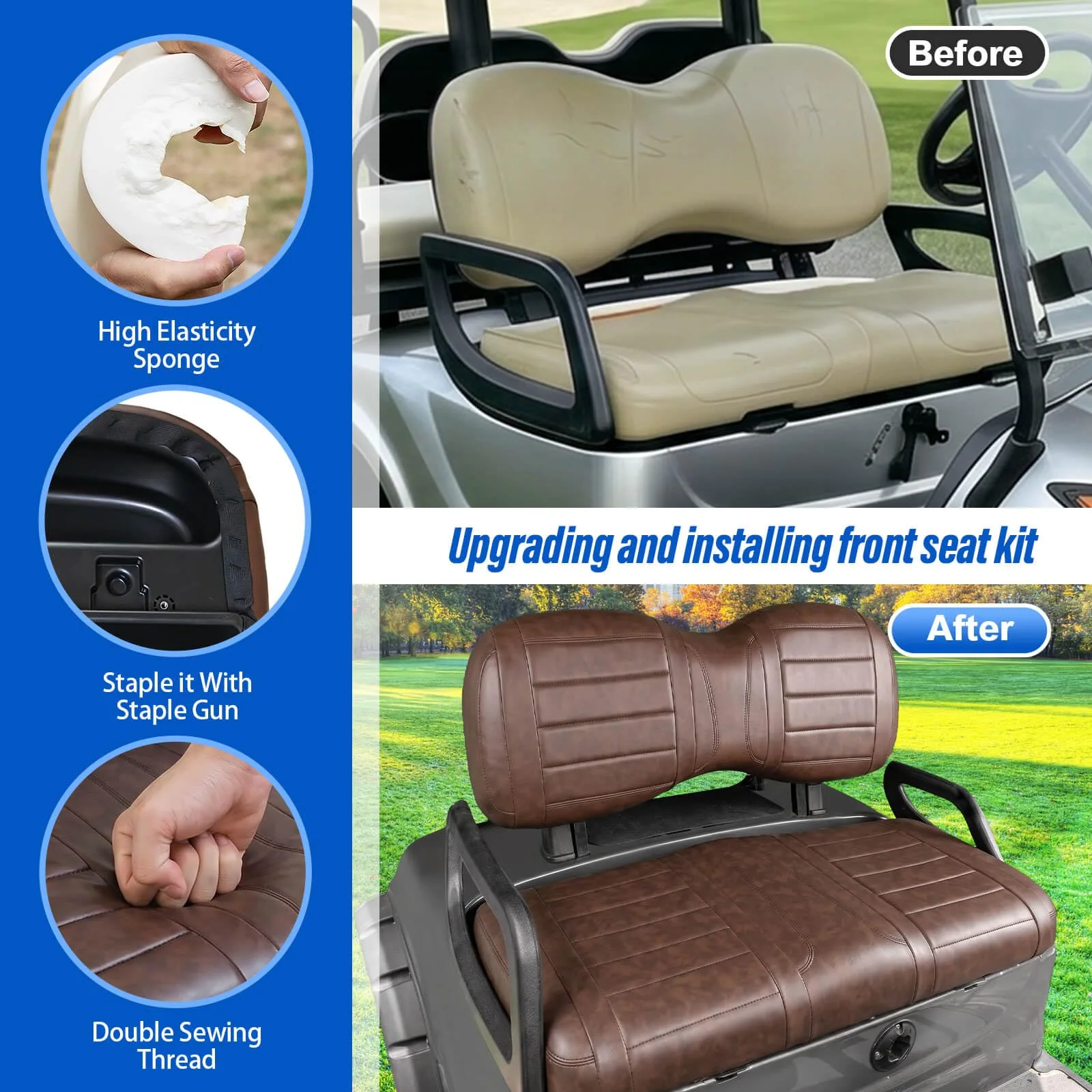 NOKINS NKS3000YK Yamaha Drive Front Seat Cushion Kit image 2