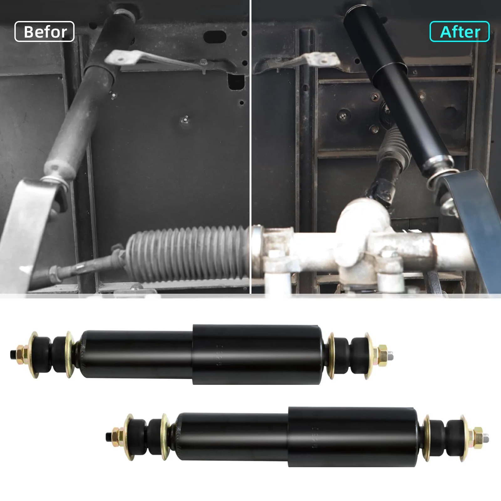 Roykaw Front & Rear Shock Absorber Kit for E-Z-GO TXT 1994+ (76418-01) image 4