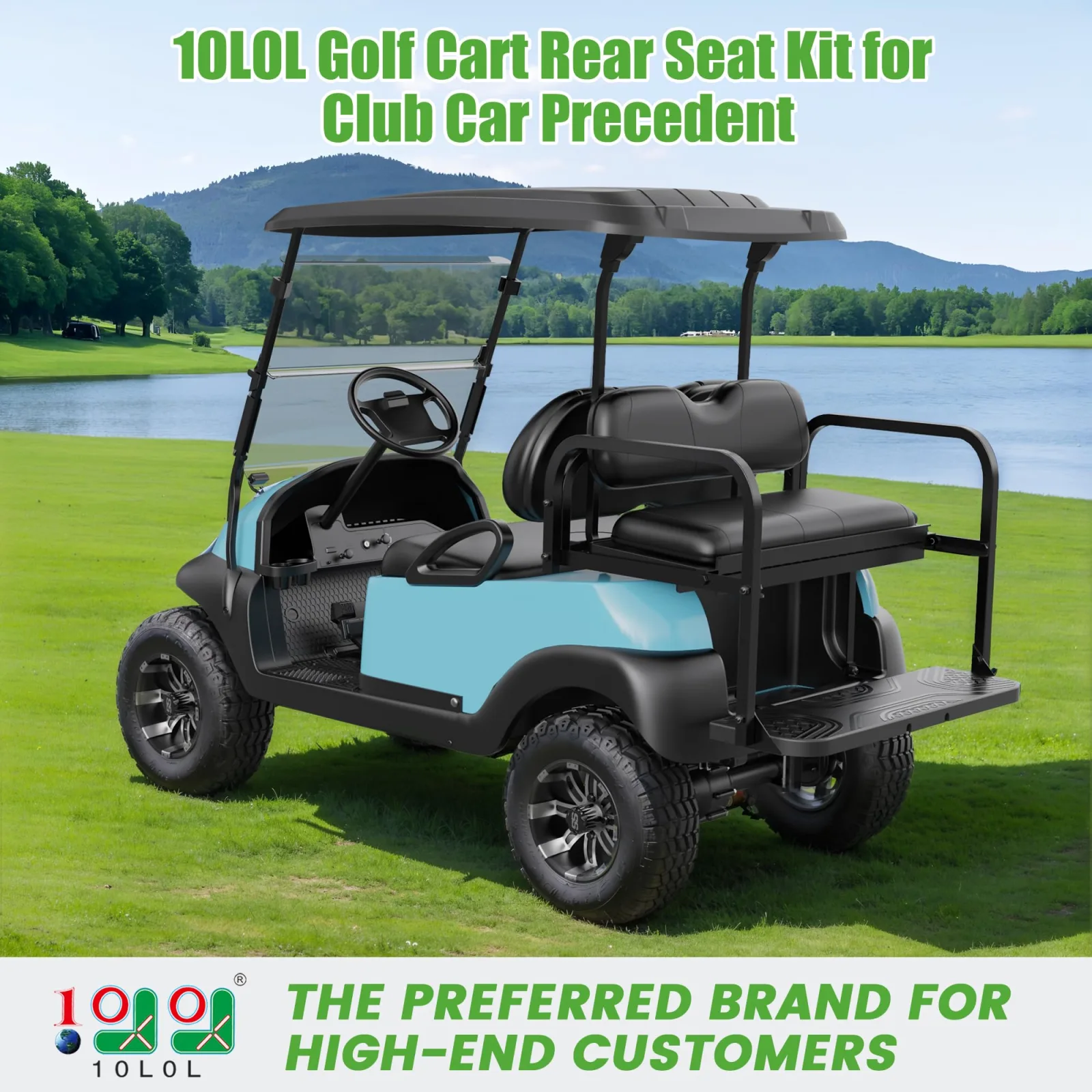 10L0L Rear Flip Seat Kit for Club Car Precedent and Tempo image 2