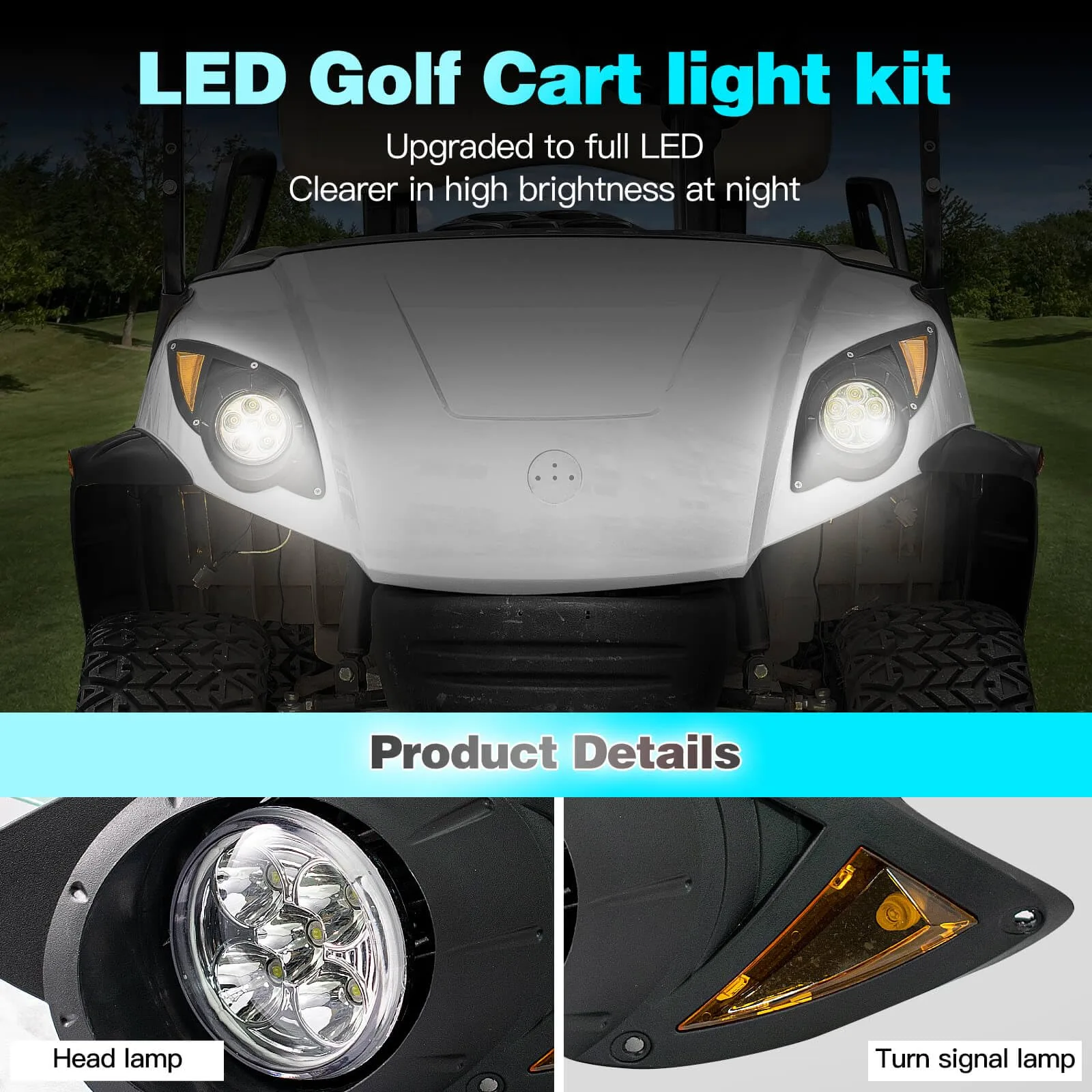 Nuojinsi LED Headlight Kit for Yamaha Drive G29 2007-2016 image 3