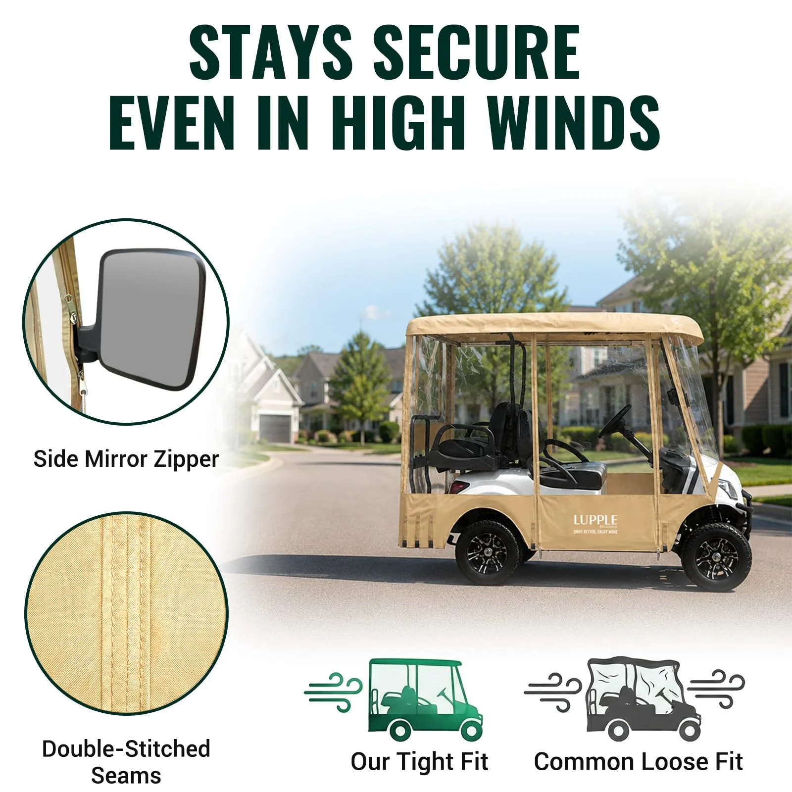 LUPPLE Club Car DS Tempo Onward Golf Cart Enclosure image 4