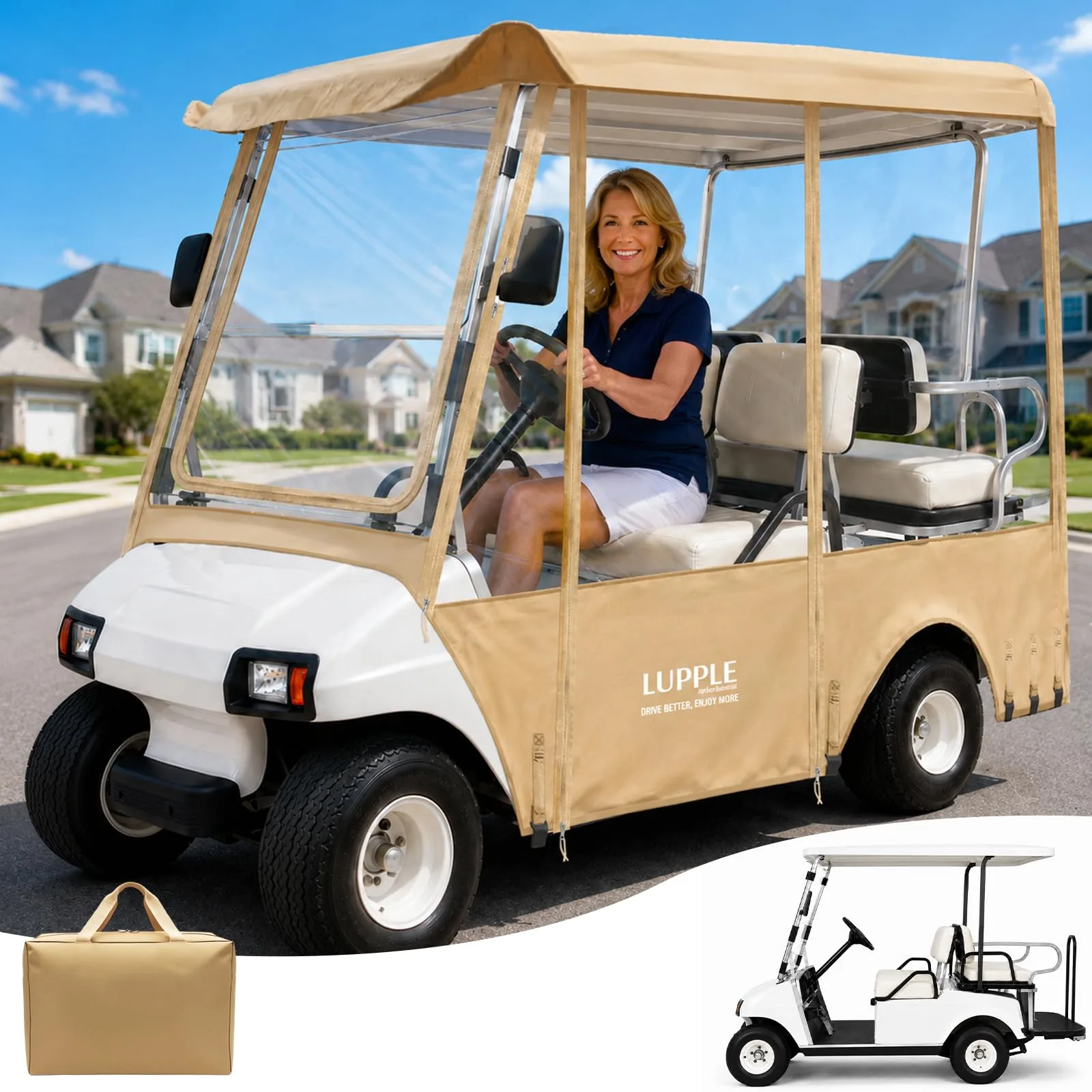 LUPPLE Club Car DS Tempo Onward Golf Cart Enclosure