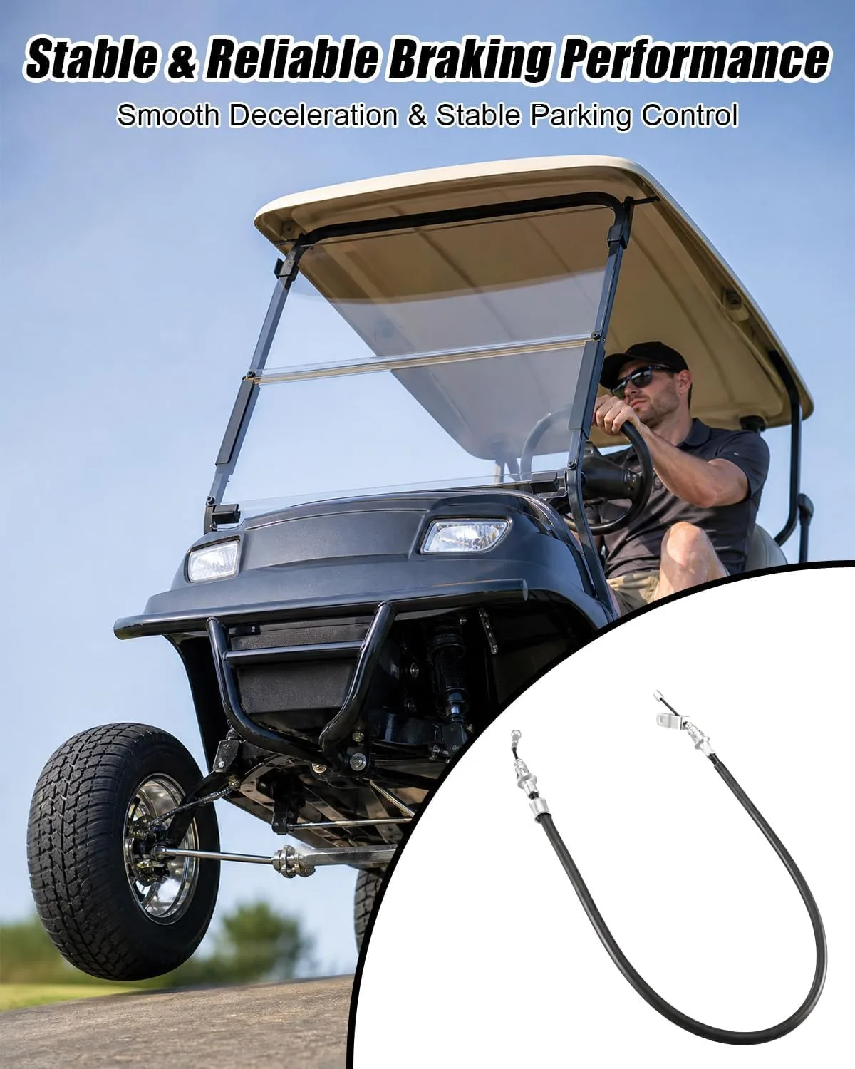 Tavaski CBL-092 Brake Cable for Club Car Precedent image 2