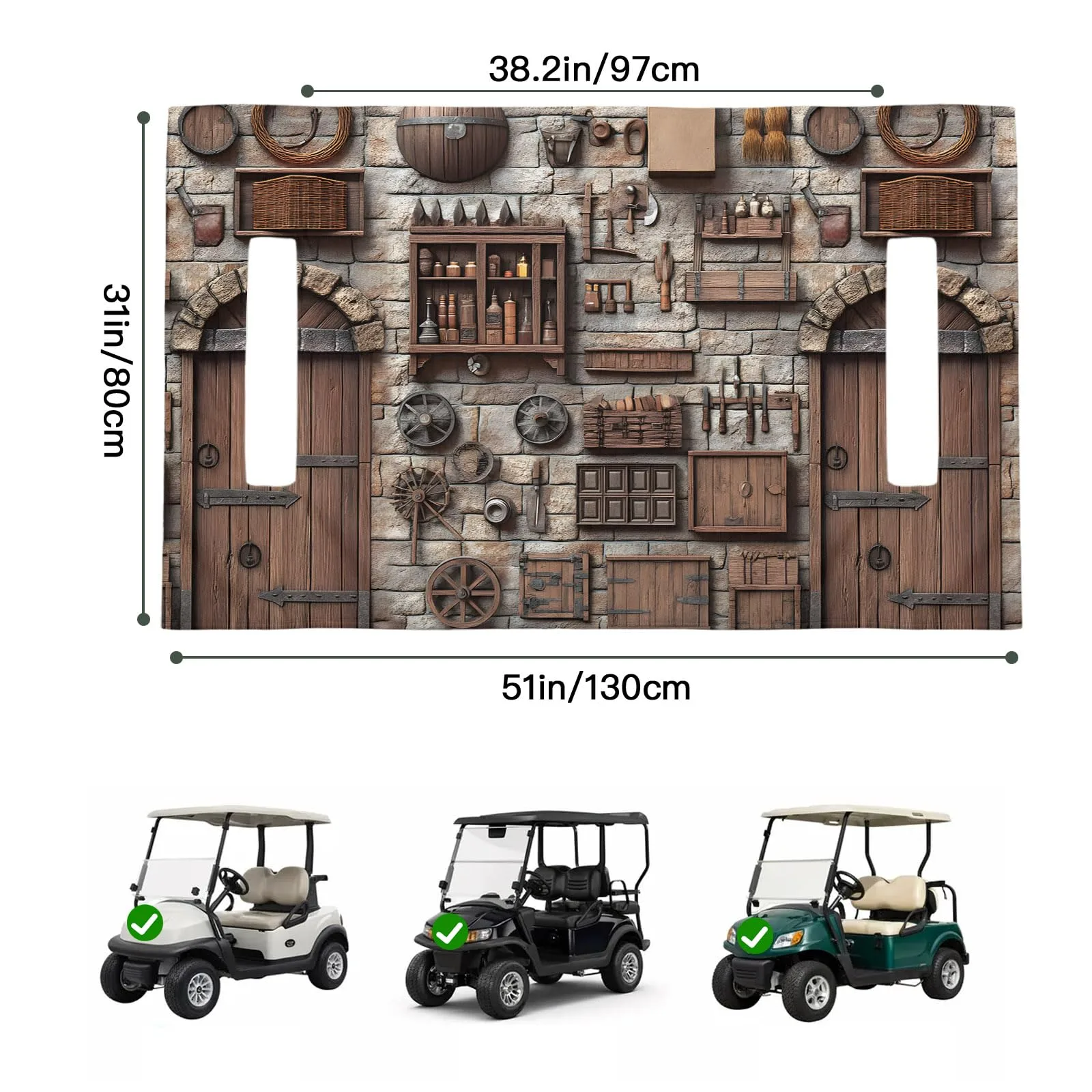 Trosturdspn Golf Cart Seat Towel Blanket 51 x 31 in. image 2