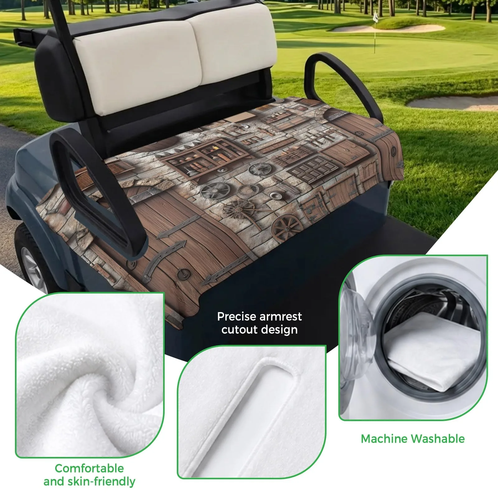 Trosturdspn Golf Cart Seat Towel Blanket 51 x 31 in. image 3
