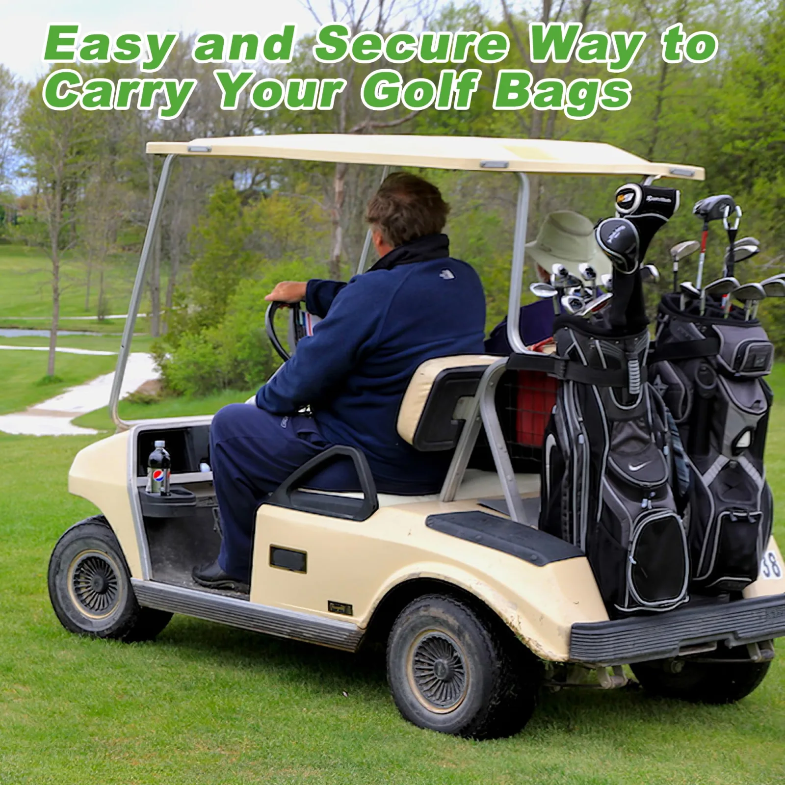 10L0L Golf Cart Bag Holder for Club Car DS, ACC-Y190 image 3