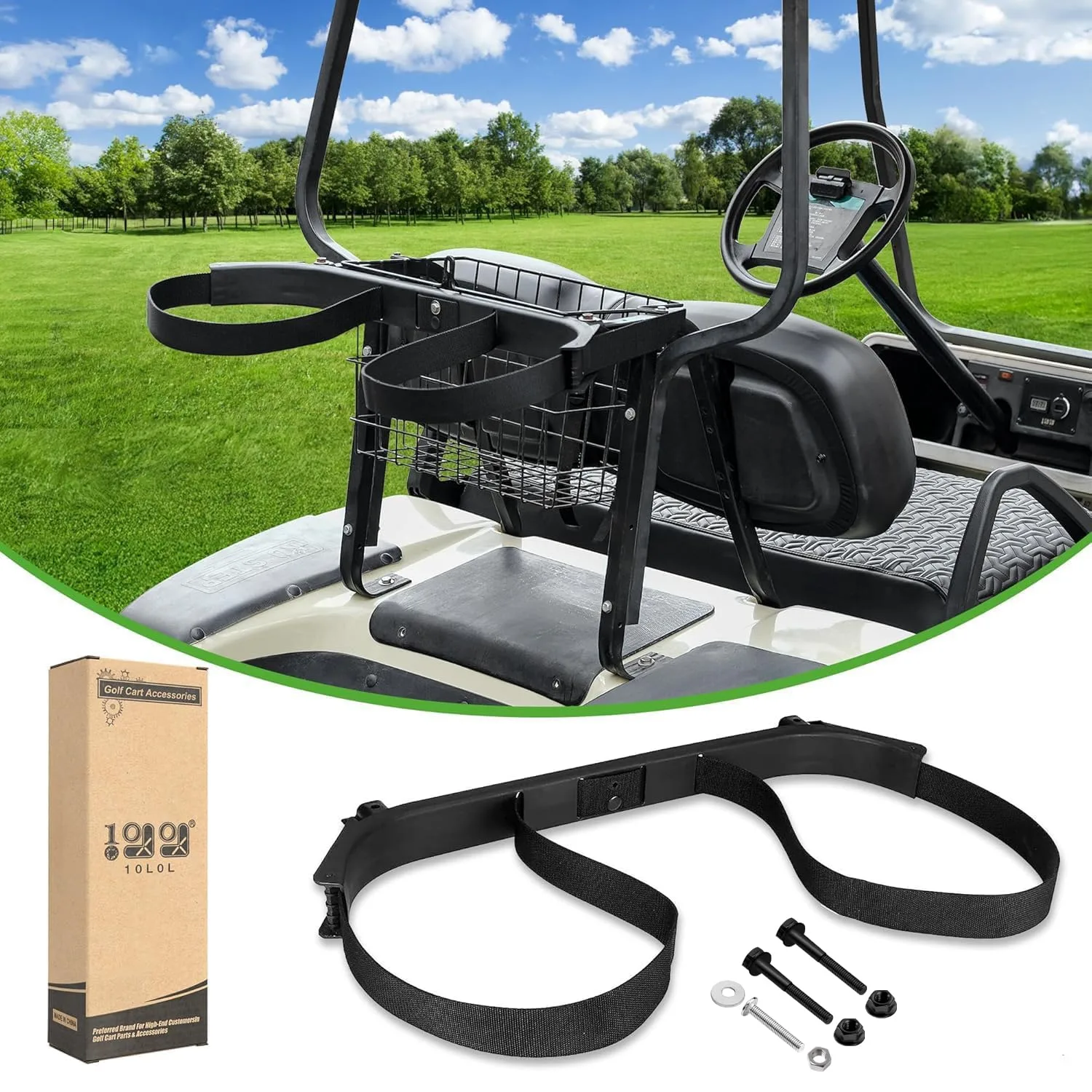 10L0L Golf Cart Bag Holder for Club Car DS, ACC-Y190