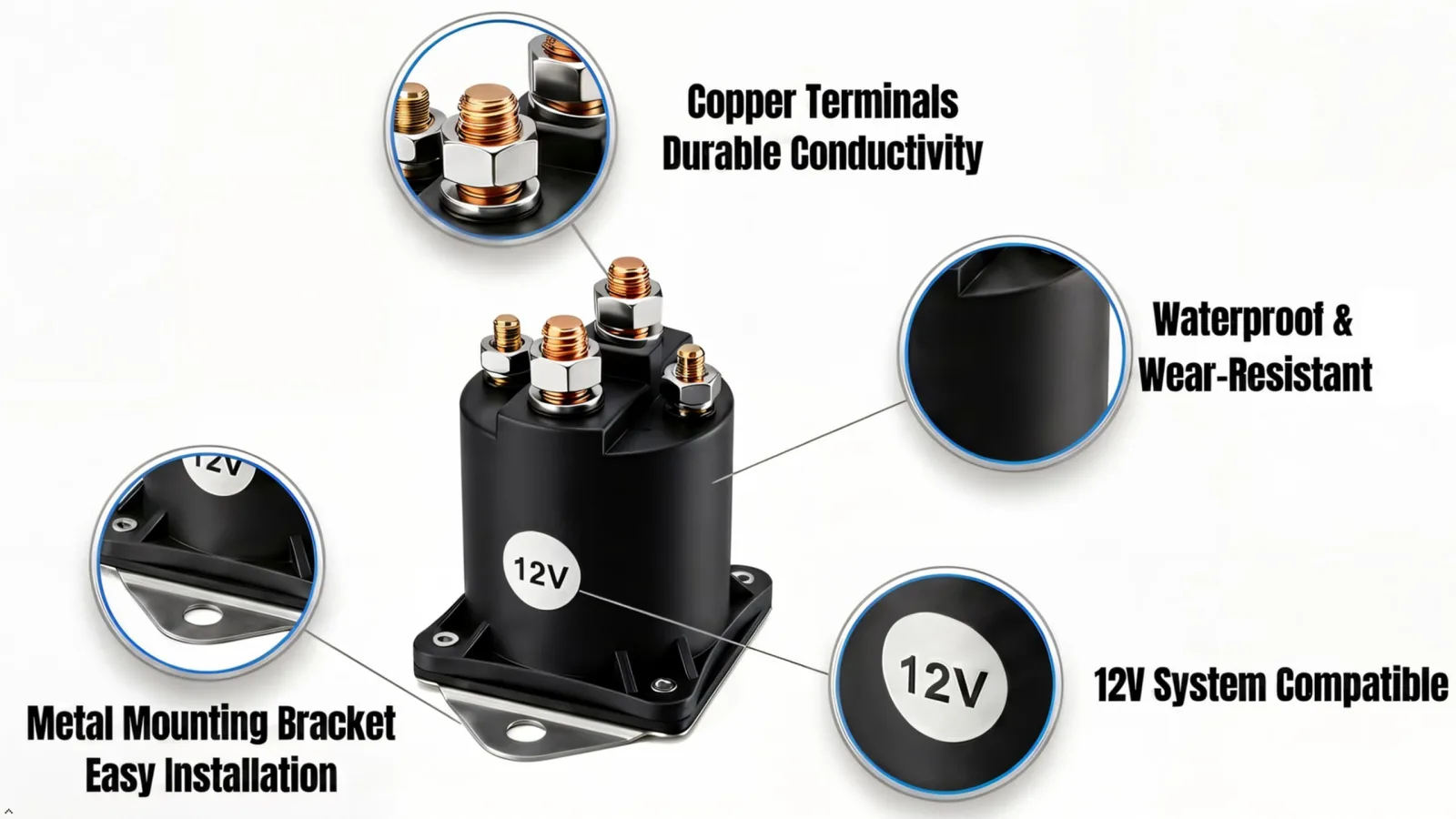 Sabeweile 12V Solenoid for Club Car DS, Precedent & Carryall image 2