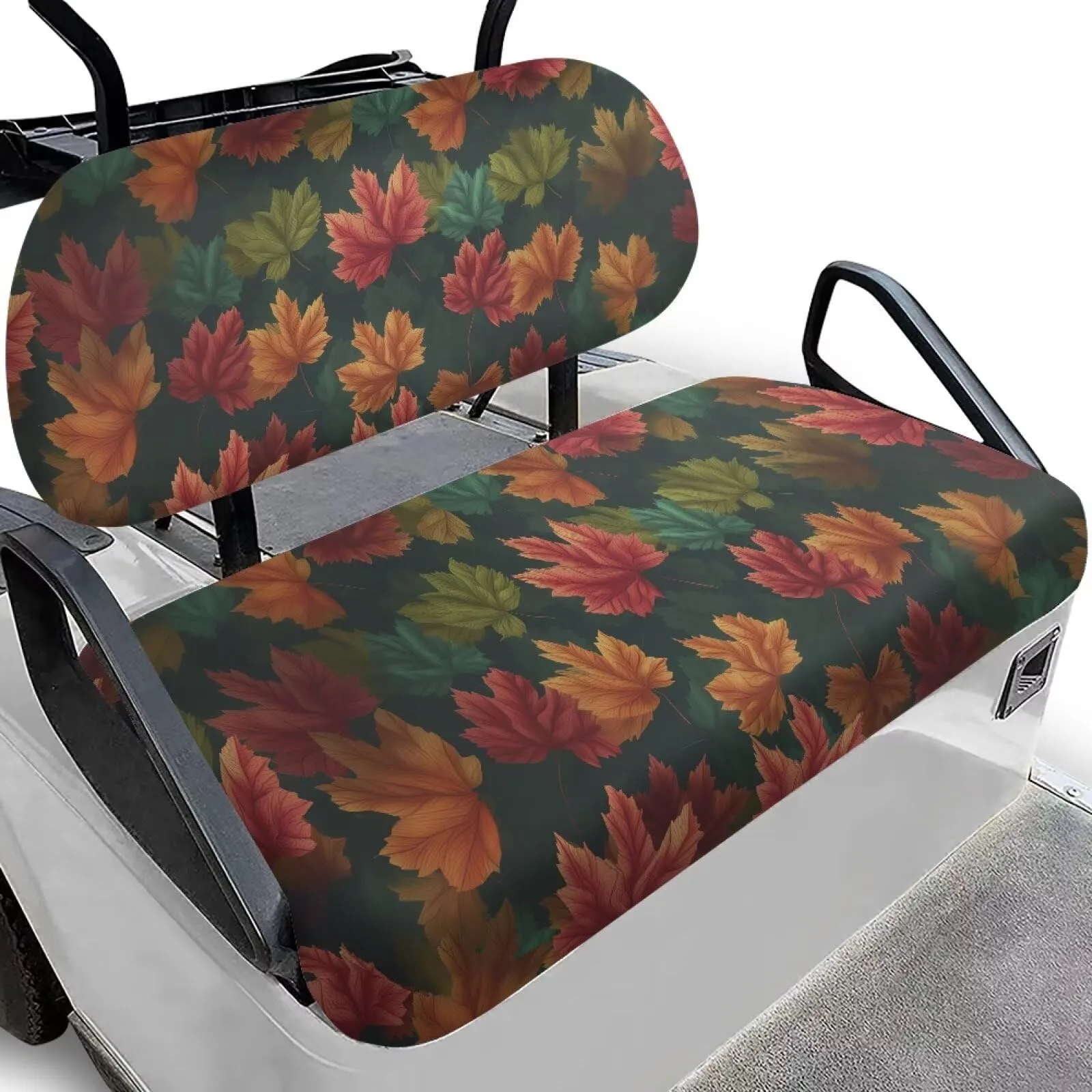 Quidrwyo Fall Maple Leaf Golf Cart Seat Covers