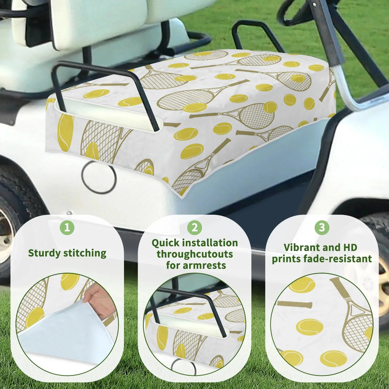 Tiveruda Golf Cart Seat Cover — 51 x 31 in Polyester image 3