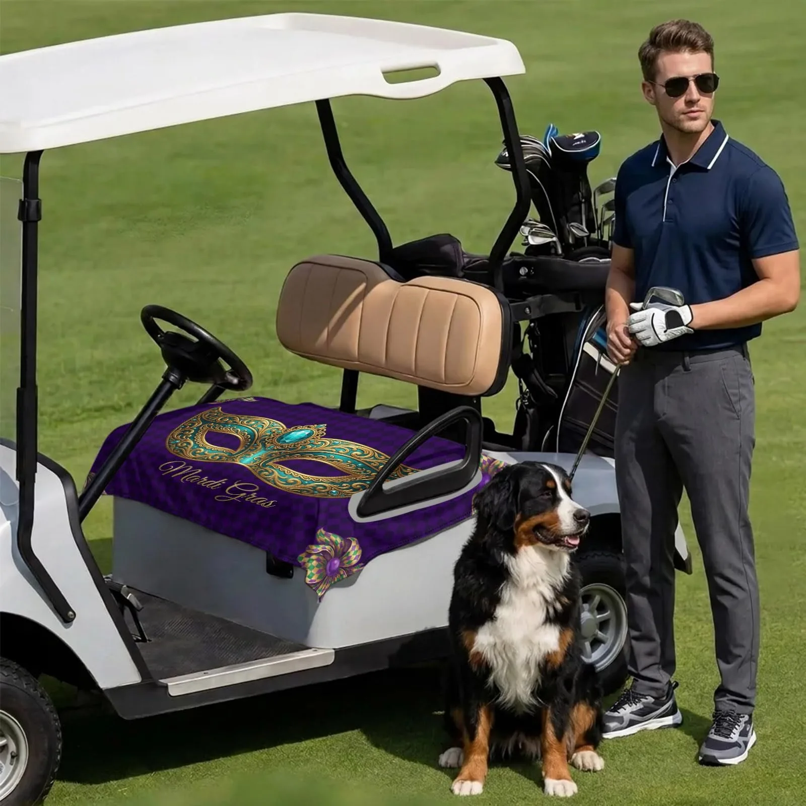 DecorLovee Golf Cart Seat Cover, Purple, 51 x 31-Inch image 3