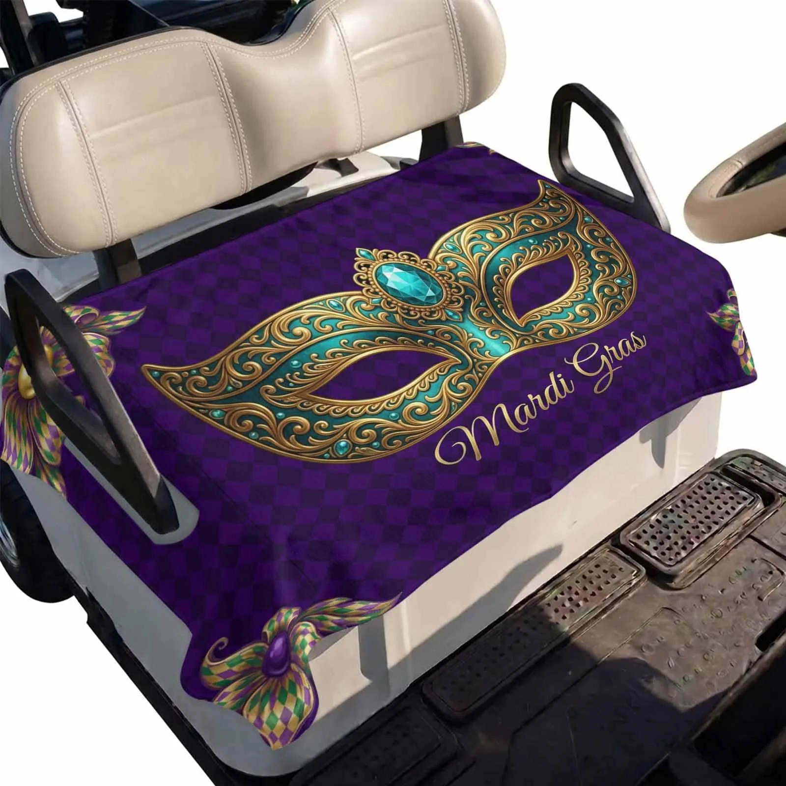 DecorLovee Golf Cart Seat Cover, Purple, 51 x 31-Inch