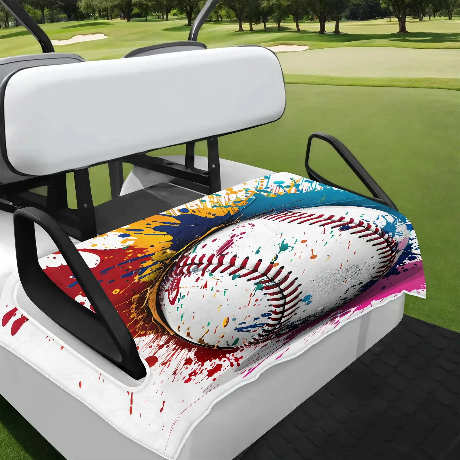Tiveruda Golf Cart Seat Cover for Double Seats, 51 x 31 in