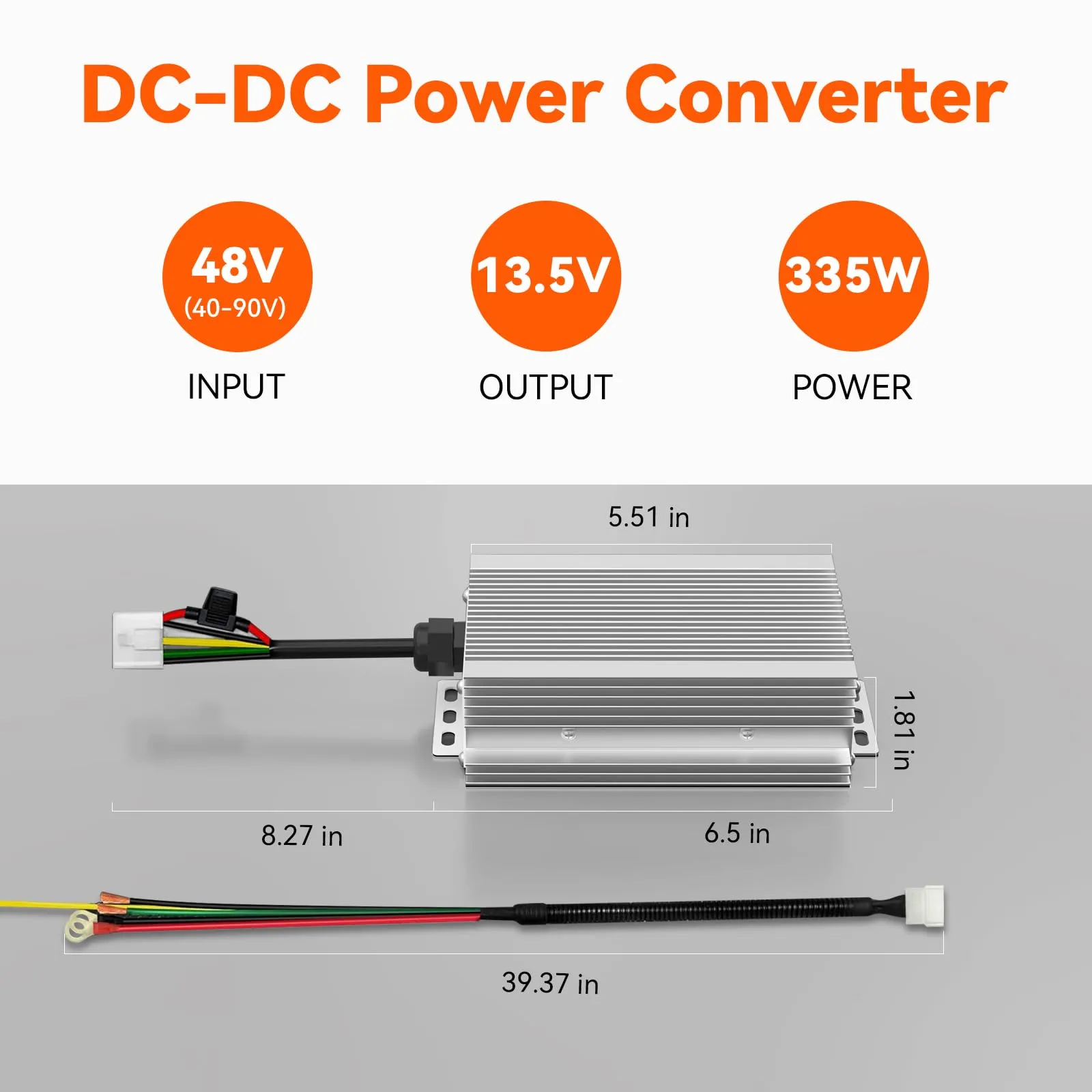 TEMGO 48V/72V to 12V Golf Cart Voltage Converter image 2