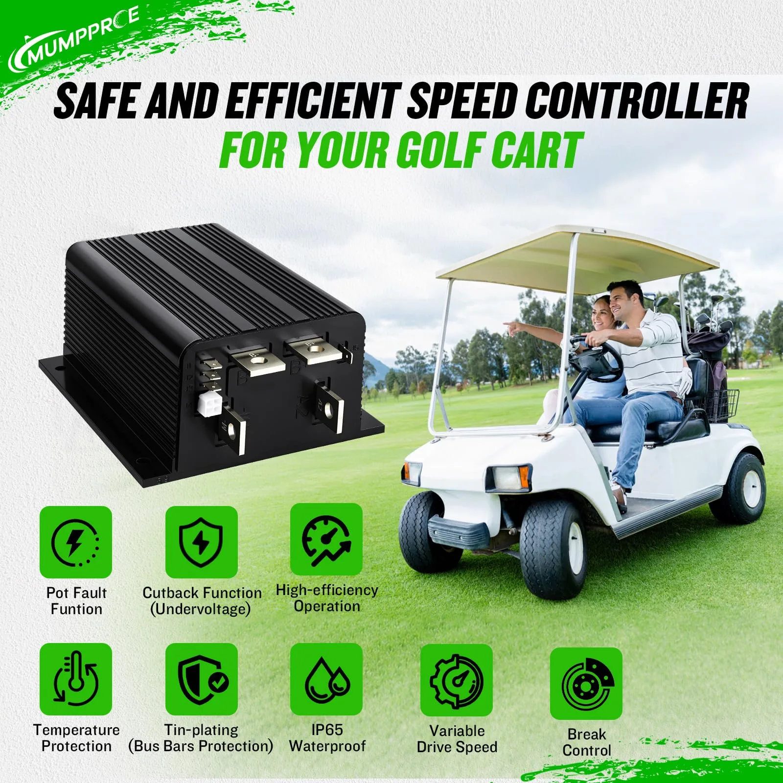 MUMPPRCE 48V Speed Controller for Club Car DS and EZGO image 2