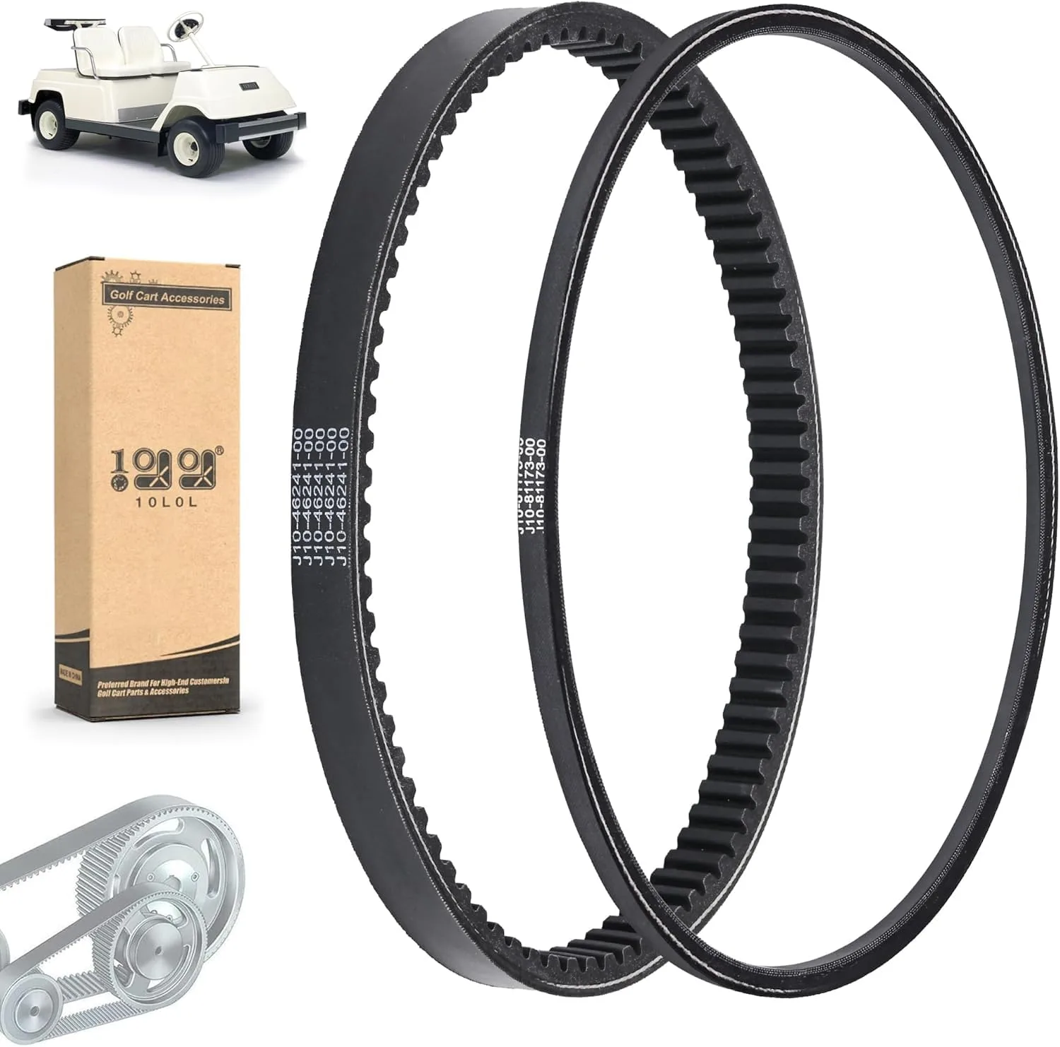 10L0L Belt Kit for Yamaha G1 and G3 Golf Carts
