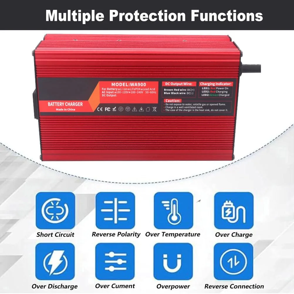 HYDTGZ 48V 17A Charger for E-Z-GO RXV, 3-Pin Plug image 3