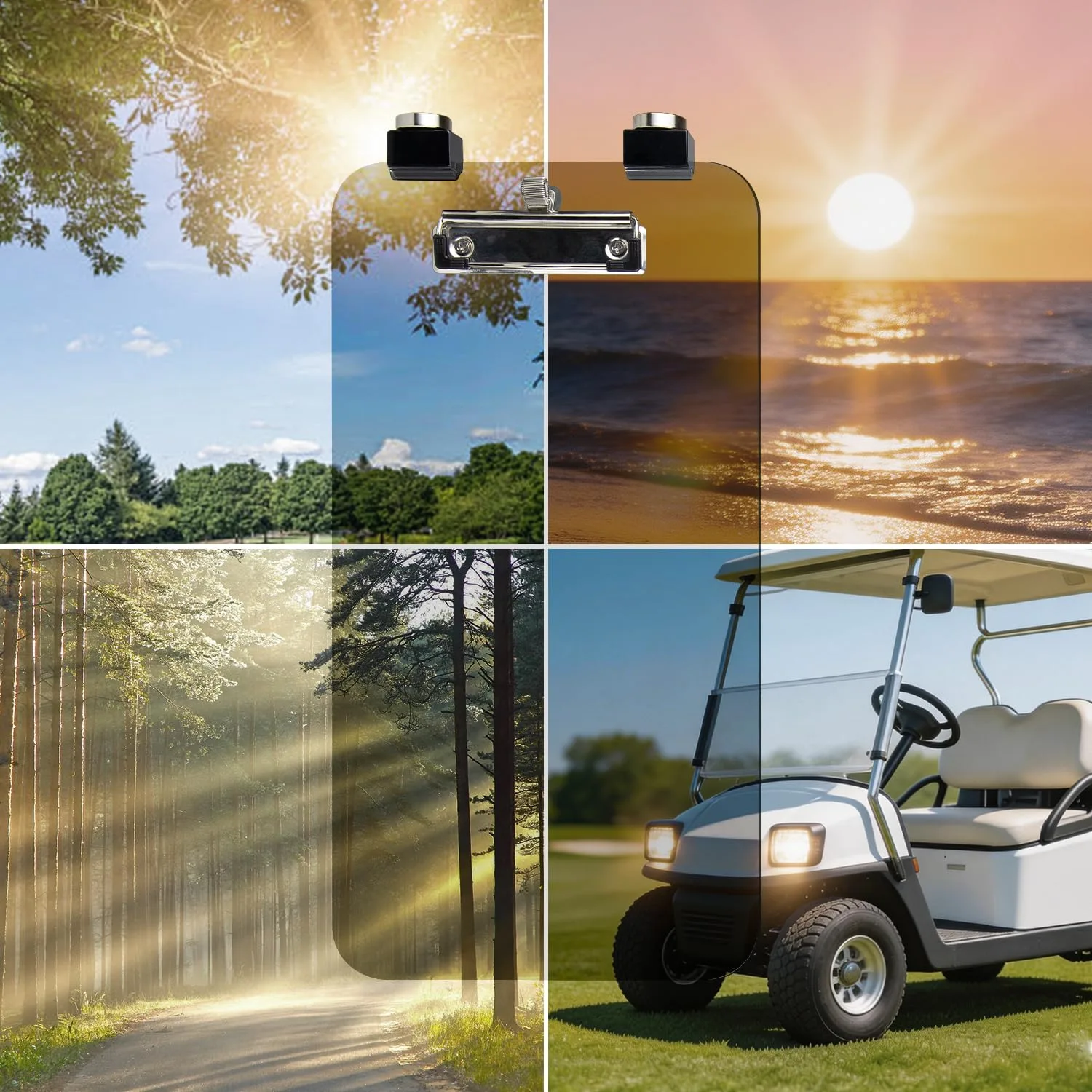 Urgown Magnetic Golf Cart Sun Visor with Scorecard Holder image 4