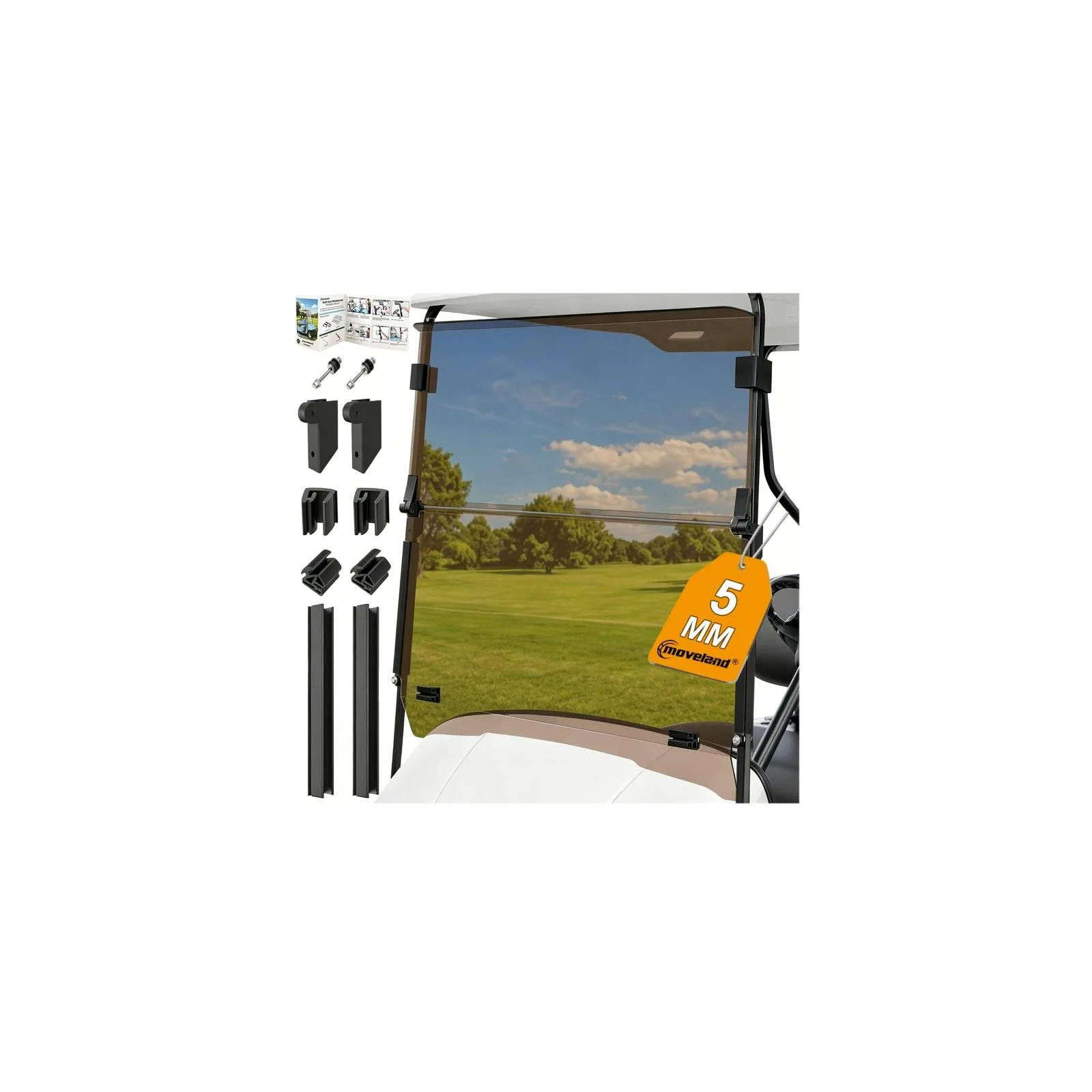 Moveland Fold-Down Windshield for E-Z-GO TXT 1995–2013