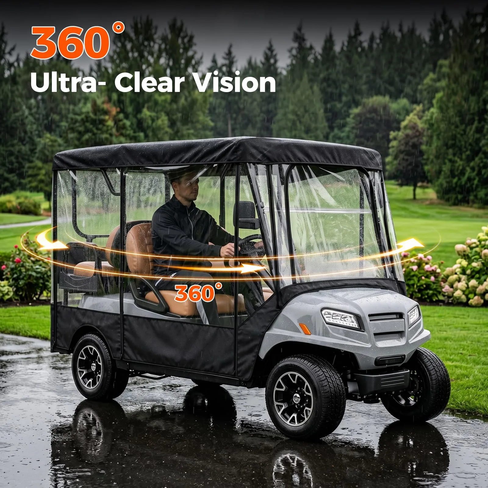 Abliseoum Golf Cart Enclosure AAMAOP00144, 4 Passenger image 3