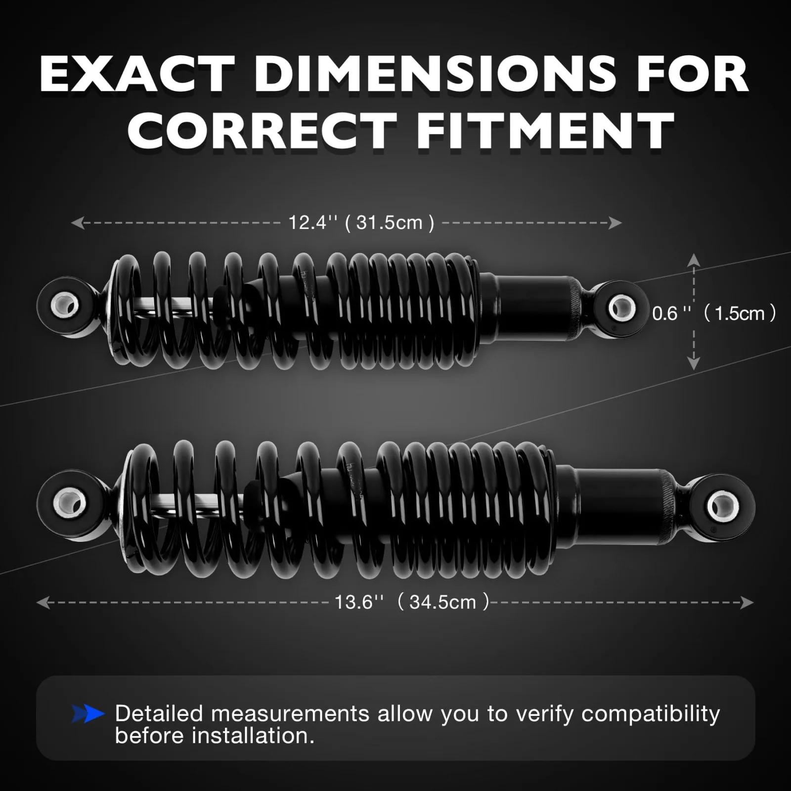 Misakomo Rear Shocks for Yamaha G14-G29 Golf Carts image 4