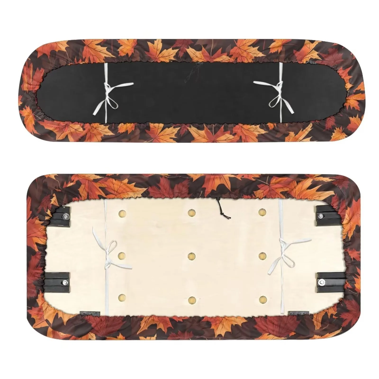 Quidrwyo Maple Leaf Golf Cart Seat Covers Set — Front Bench & Backrest image 2