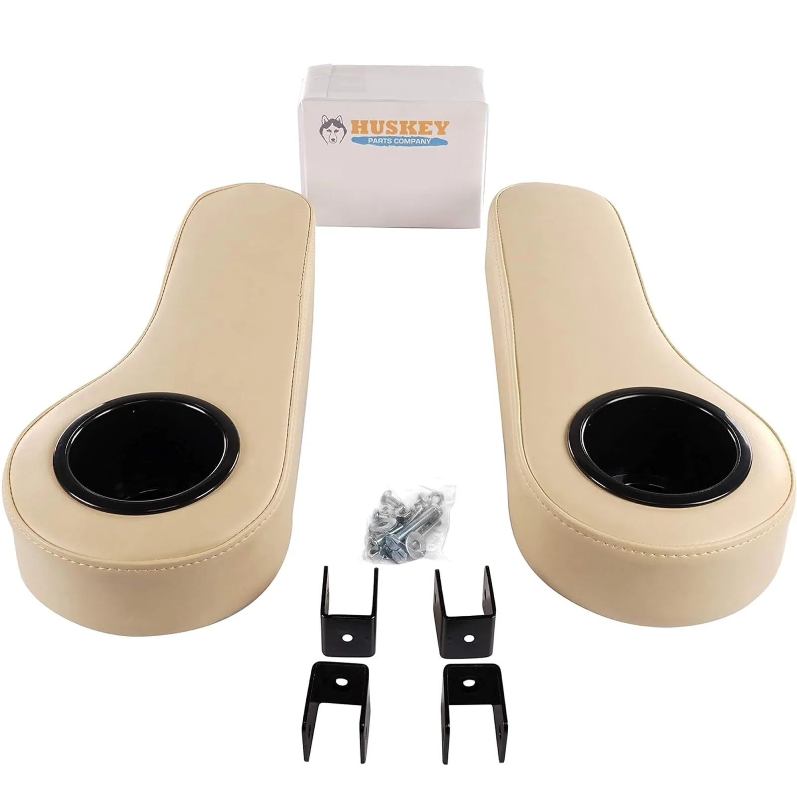 Huskey Beige Rear Seat Armrests with Cup Holders