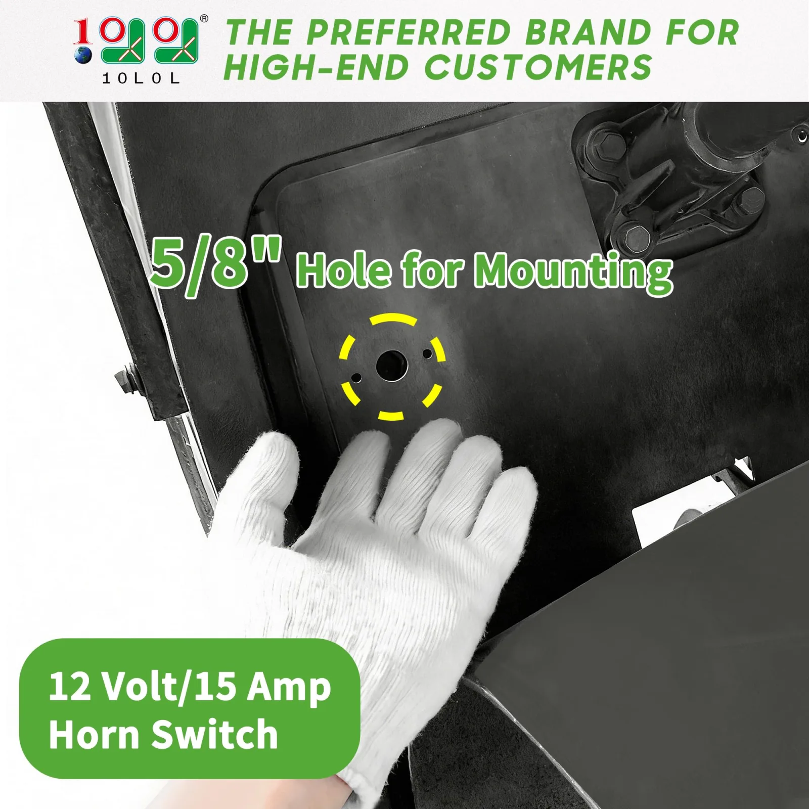 10L0L 12V/15A Universal Floor-Mount Horn Switch Button - 10L0L_GolfCartHorn image 3