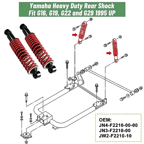 LEAPGOMAX Yamaha Drive G29 Front & Rear Shocks image 3