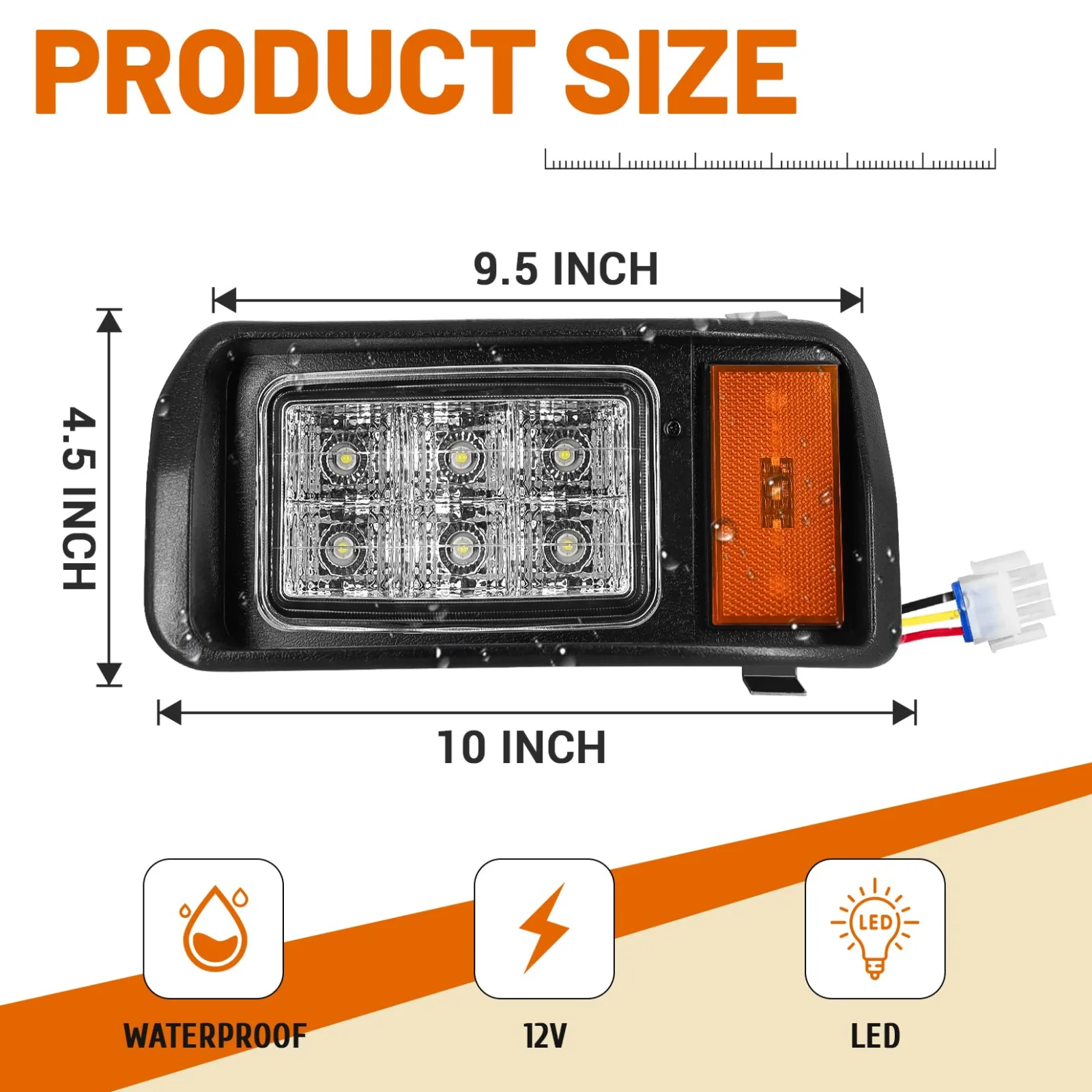 DRIVE UP 12V LED Headlight Kit for Club Car DS DU00273 (1993+) image 2