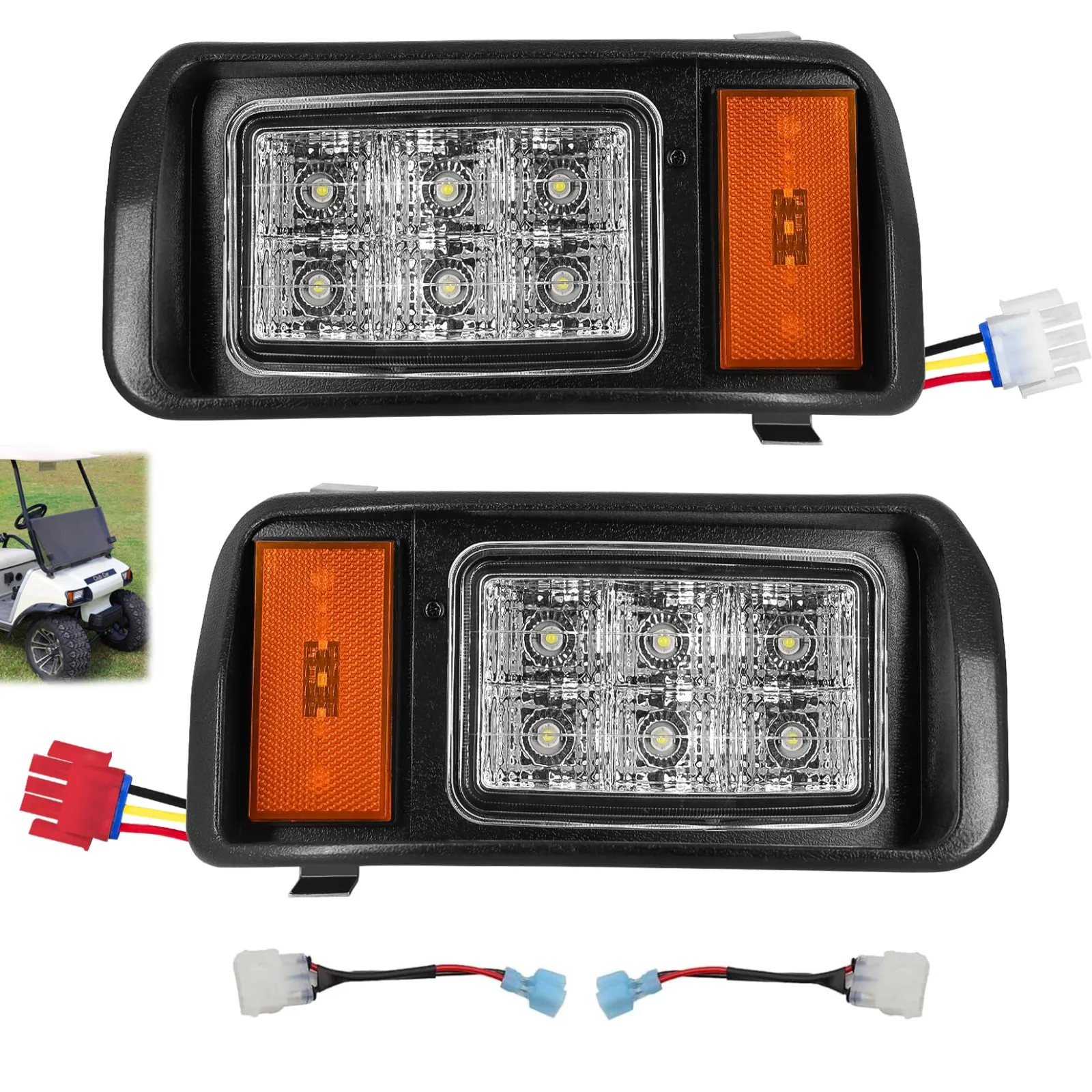 DRIVE UP 12V LED Headlight Kit for Club Car DS DU00273 (1993+)