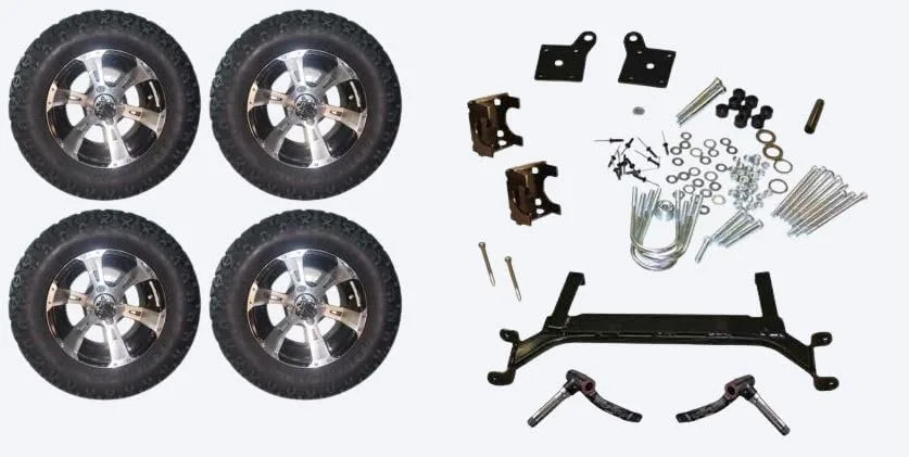 3G 4-Inch Lift Kit with 12-Inch Wheels for E-Z-GO TXT