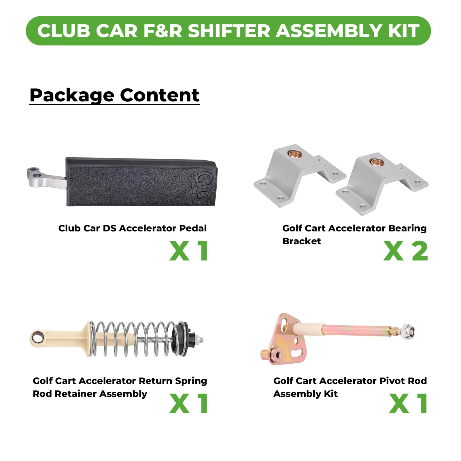10L0L Club Car DS Accelerator Pedal Rebuild Kit image 4