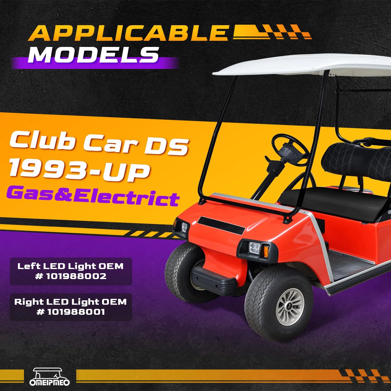 OMEIPMEO LED Headlight Kit for Club Car DS 1993-Up image 3