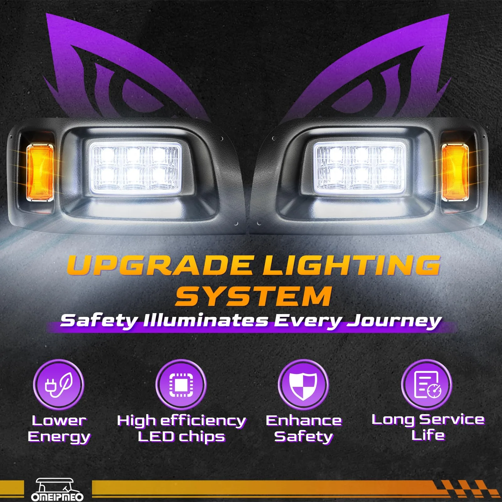OMEIPMEO LED Headlight Kit for Club Car DS 1993-Up image 4