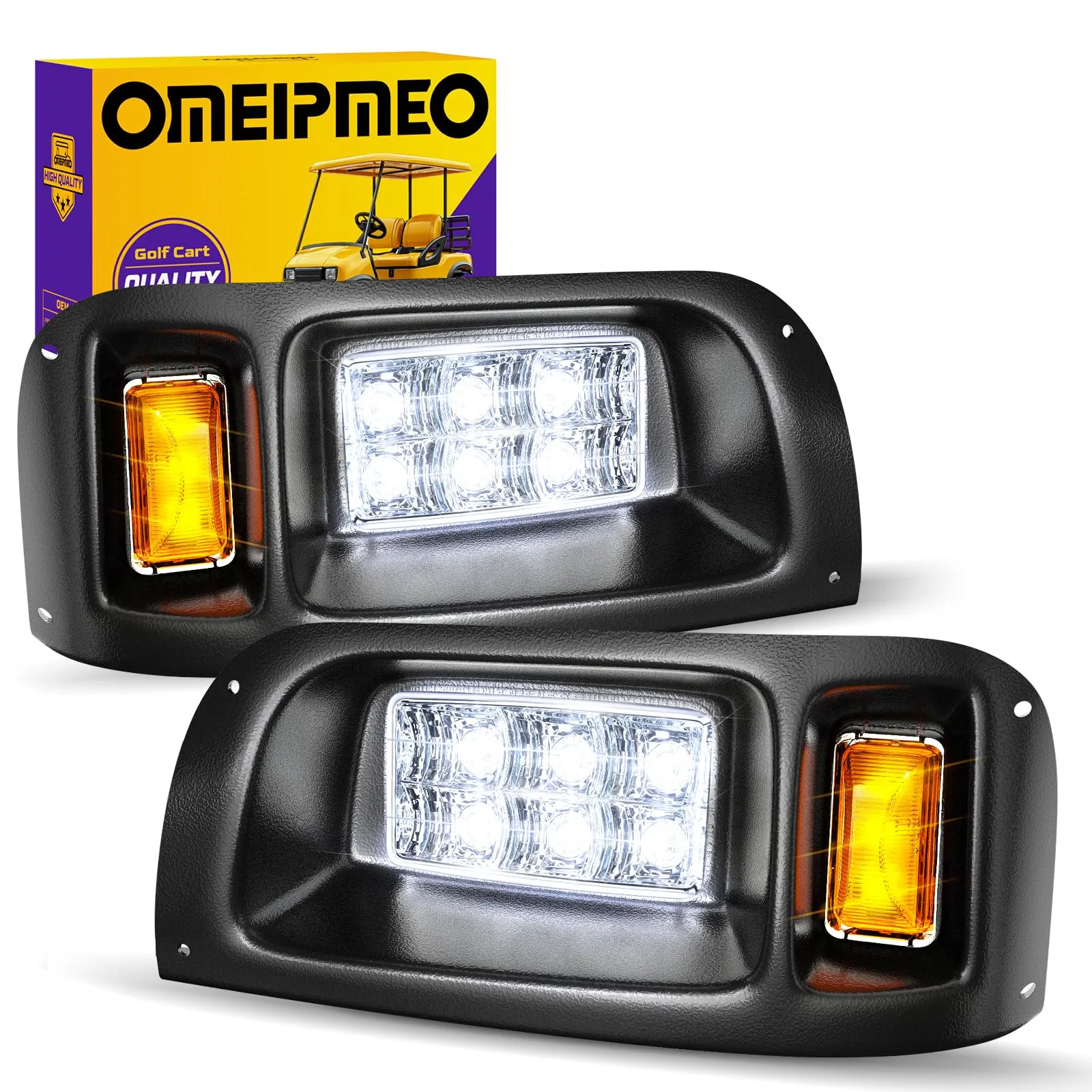 OMEIPMEO LED Headlight Kit for Club Car DS 1993-Up