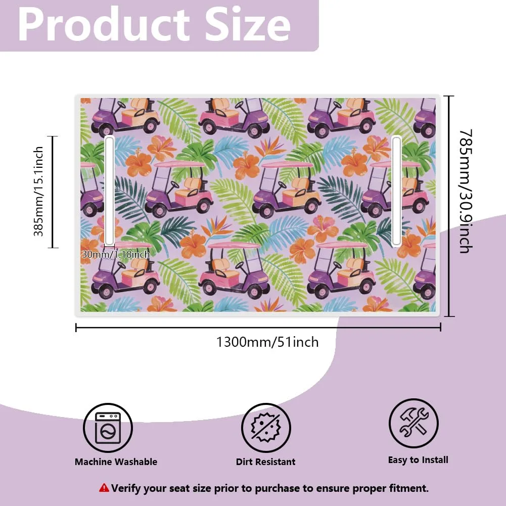 TNKBREEZE Palm Leaves Golf Cart Seat Cover 51 x 31 in image 2