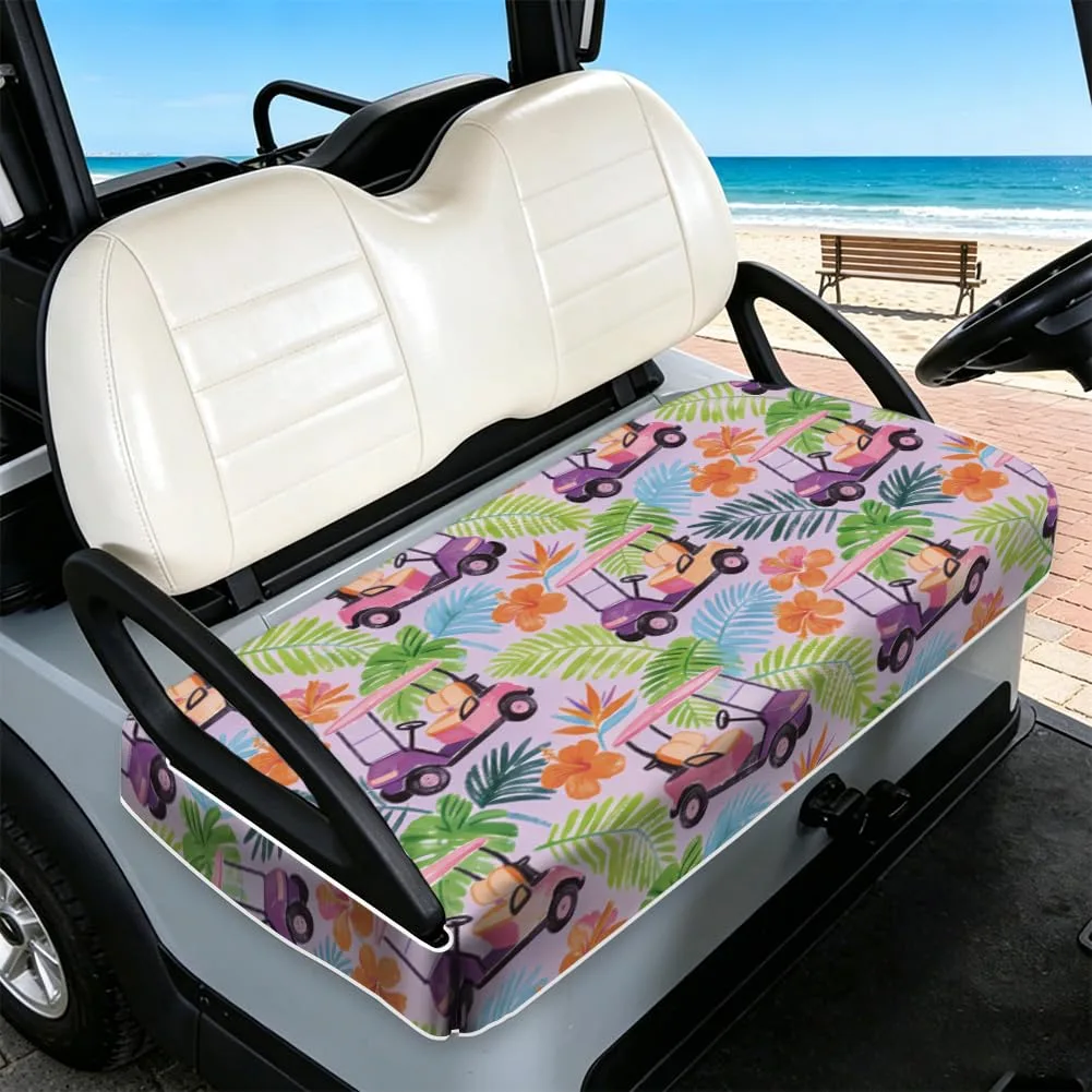TNKBREEZE Palm Leaves Golf Cart Seat Cover 51 x 31 in