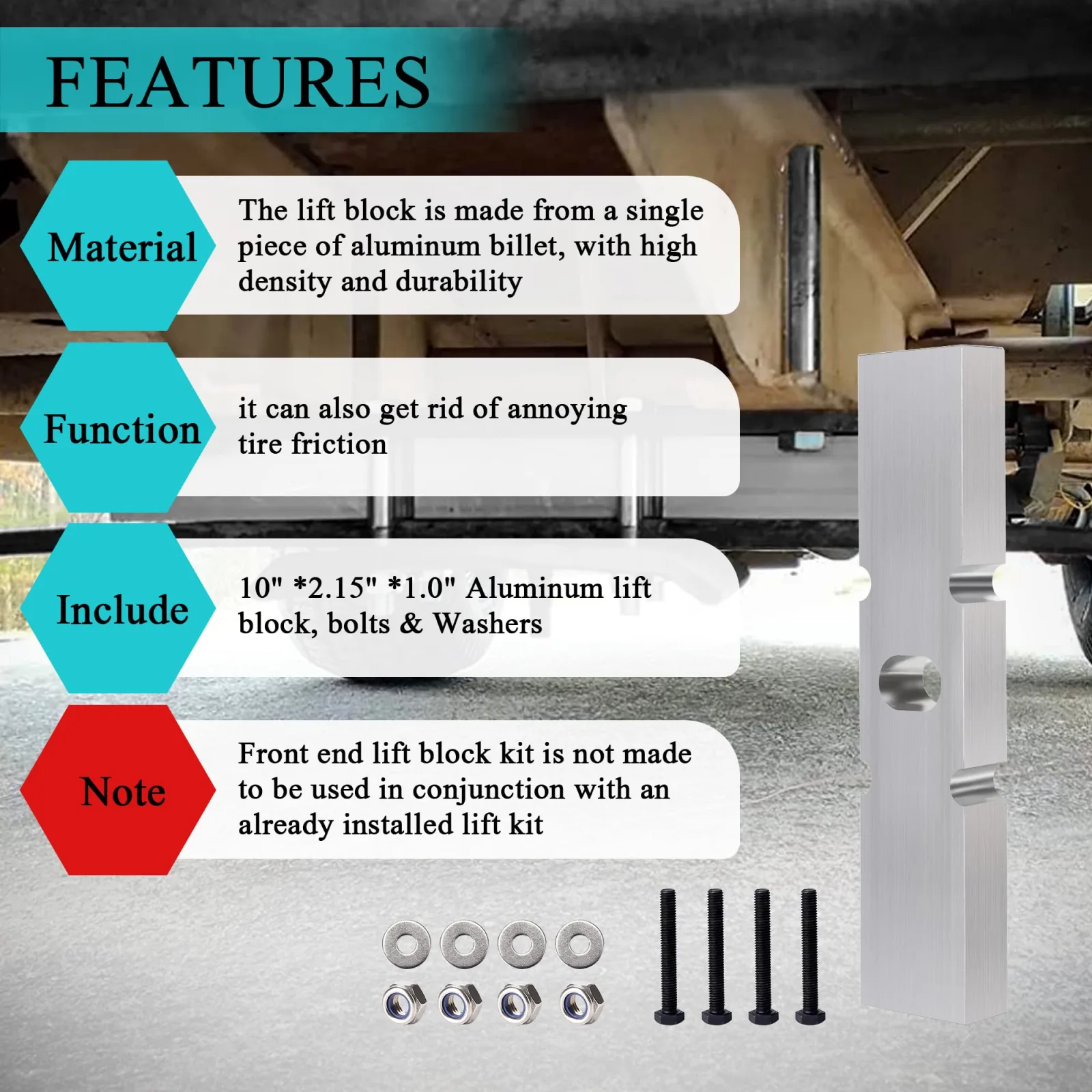 10L0L 1-Inch Front Lift Kit for Club Car DS & Precedent image 3